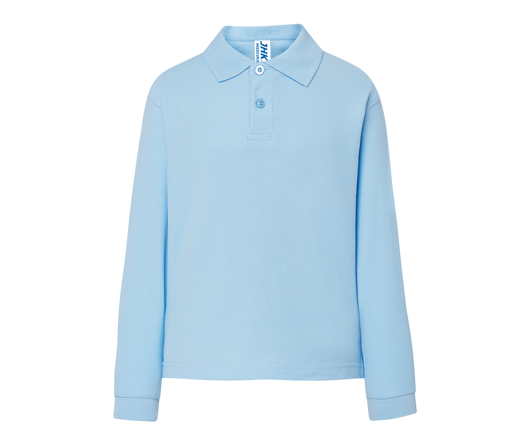 Polo Piqué Enfant Manches Longues - Sky Blue