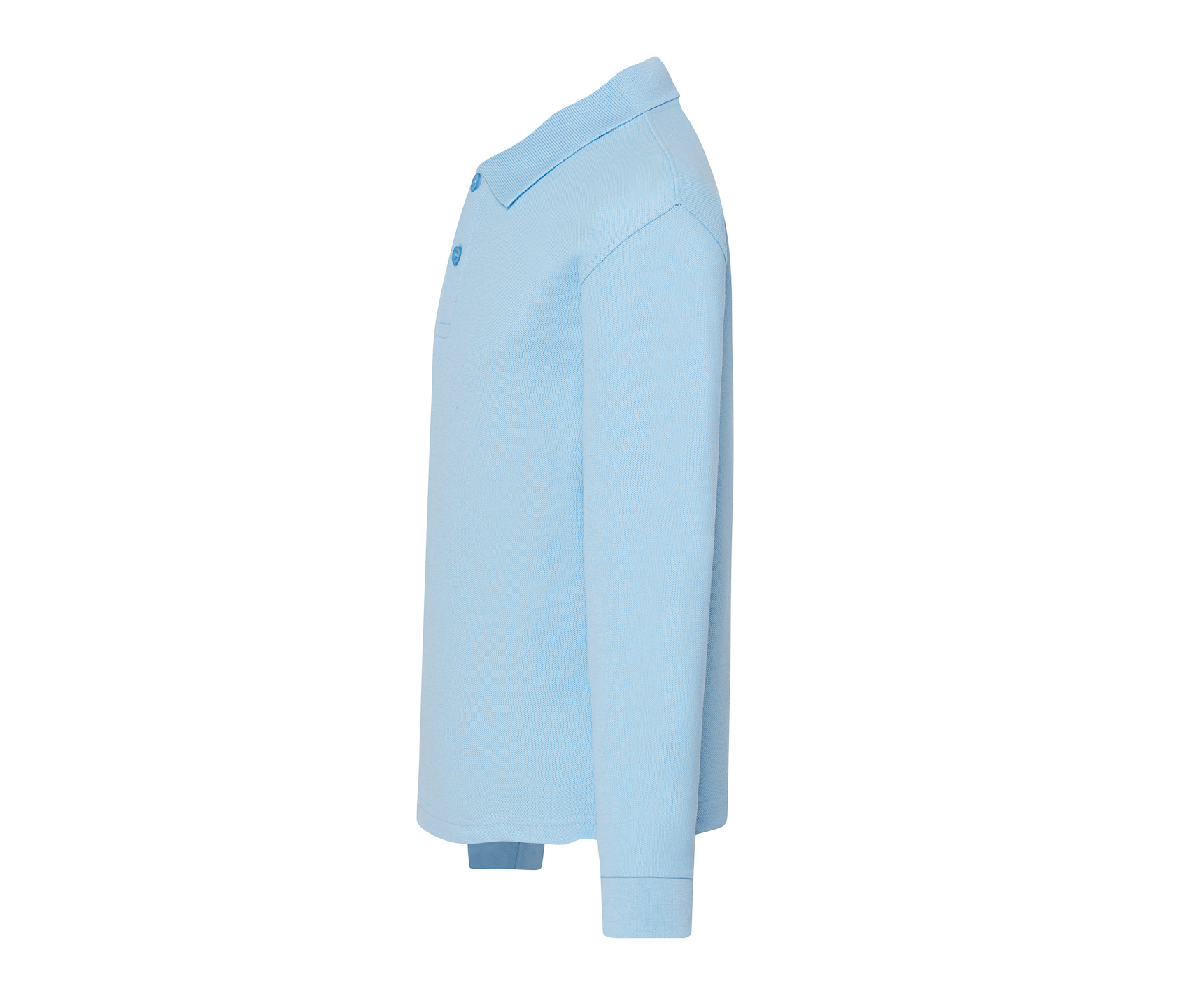 Polo Piqué Enfant Manches Longues - Sky Blue