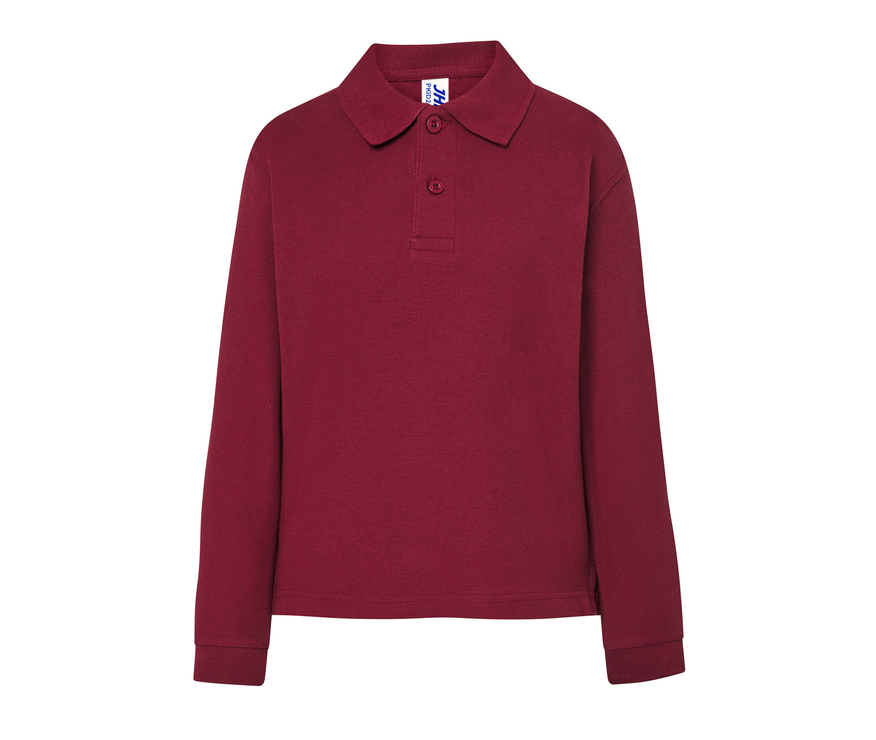 Polo Piqué Enfant Manches Longues - Burgundy