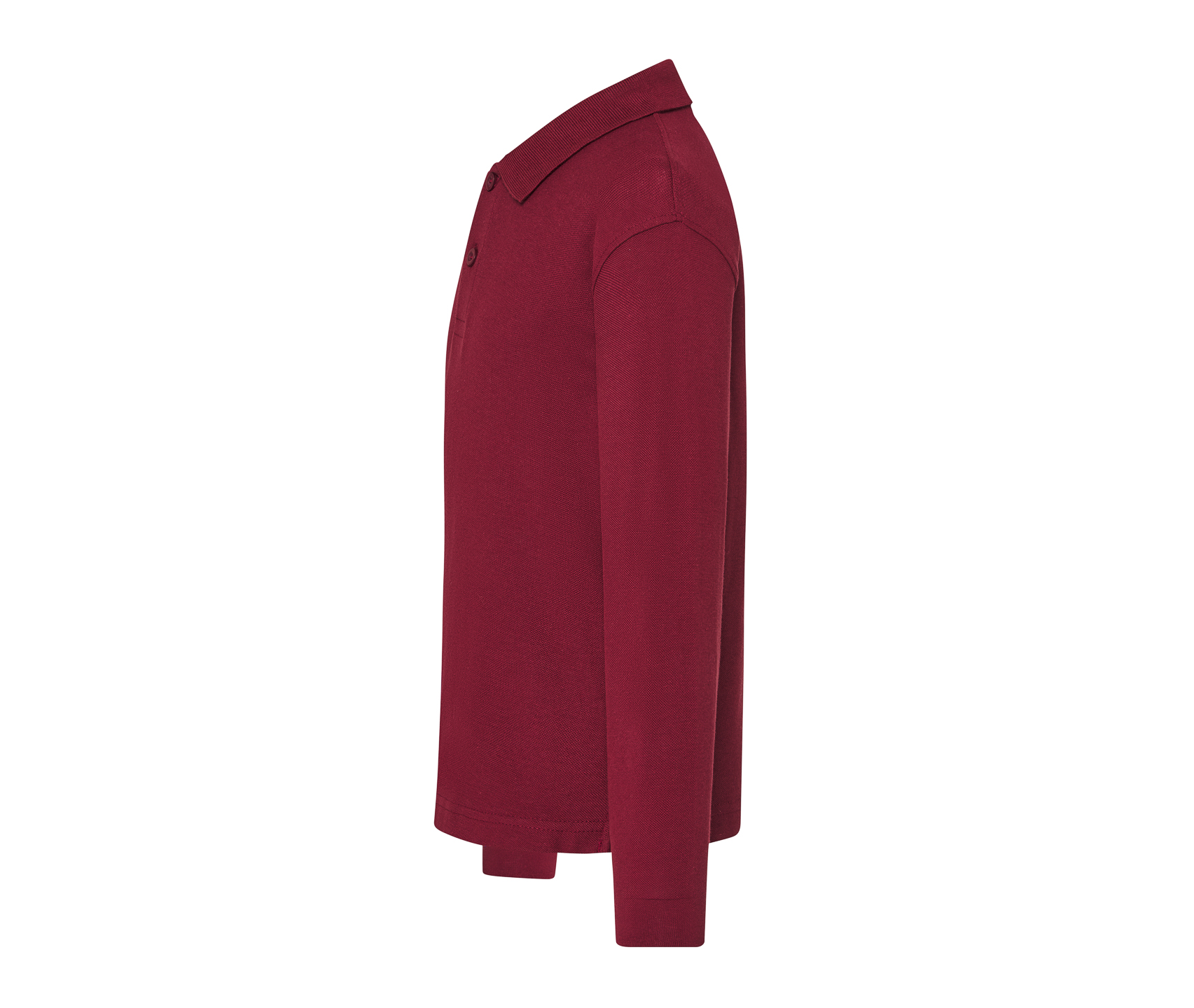 Polo Piqué Enfant Manches Longues - Burgundy