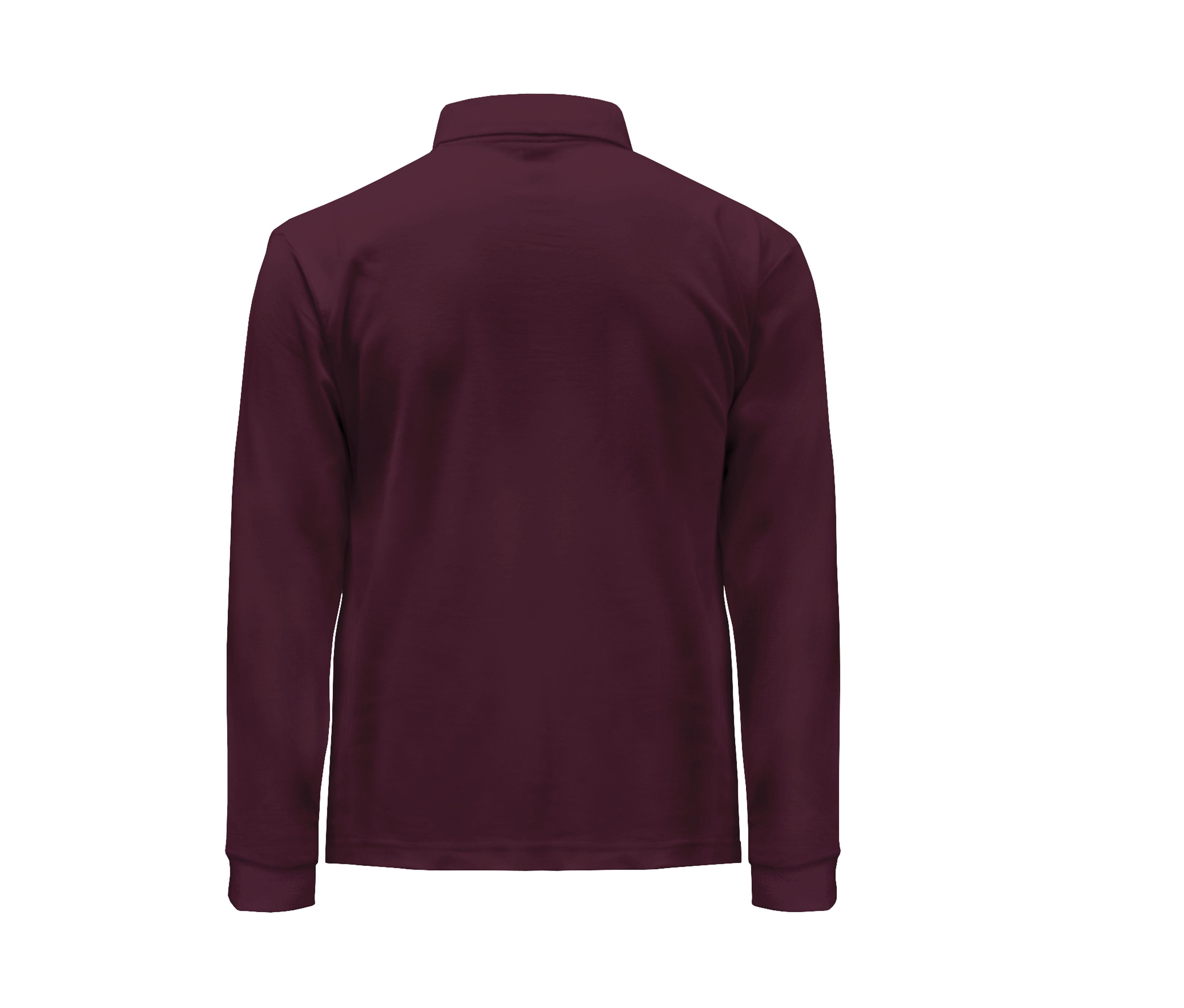 Polo Manches Longues Homme - Burgundy