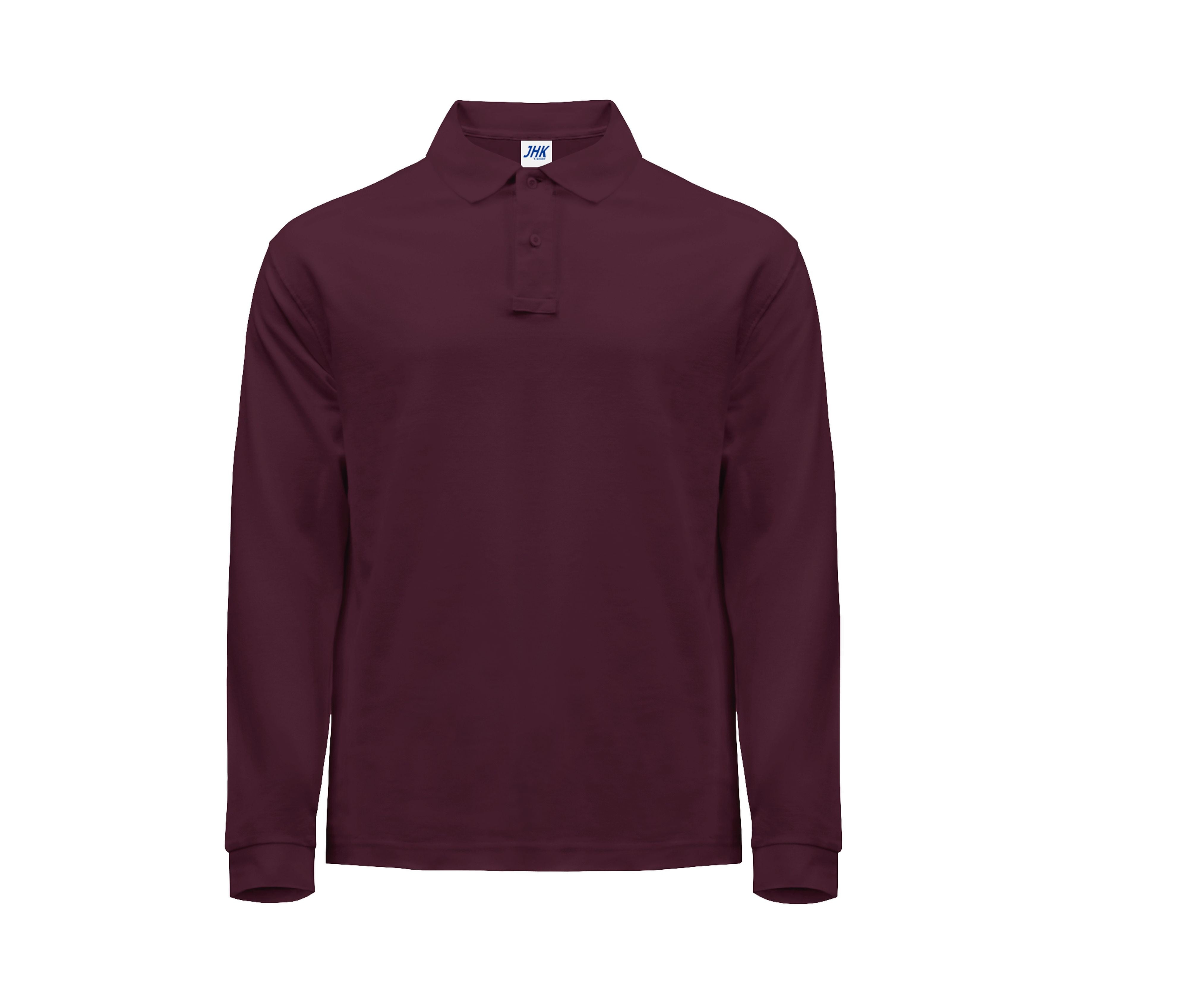 Polo Manches Longues Homme - Burgundy
