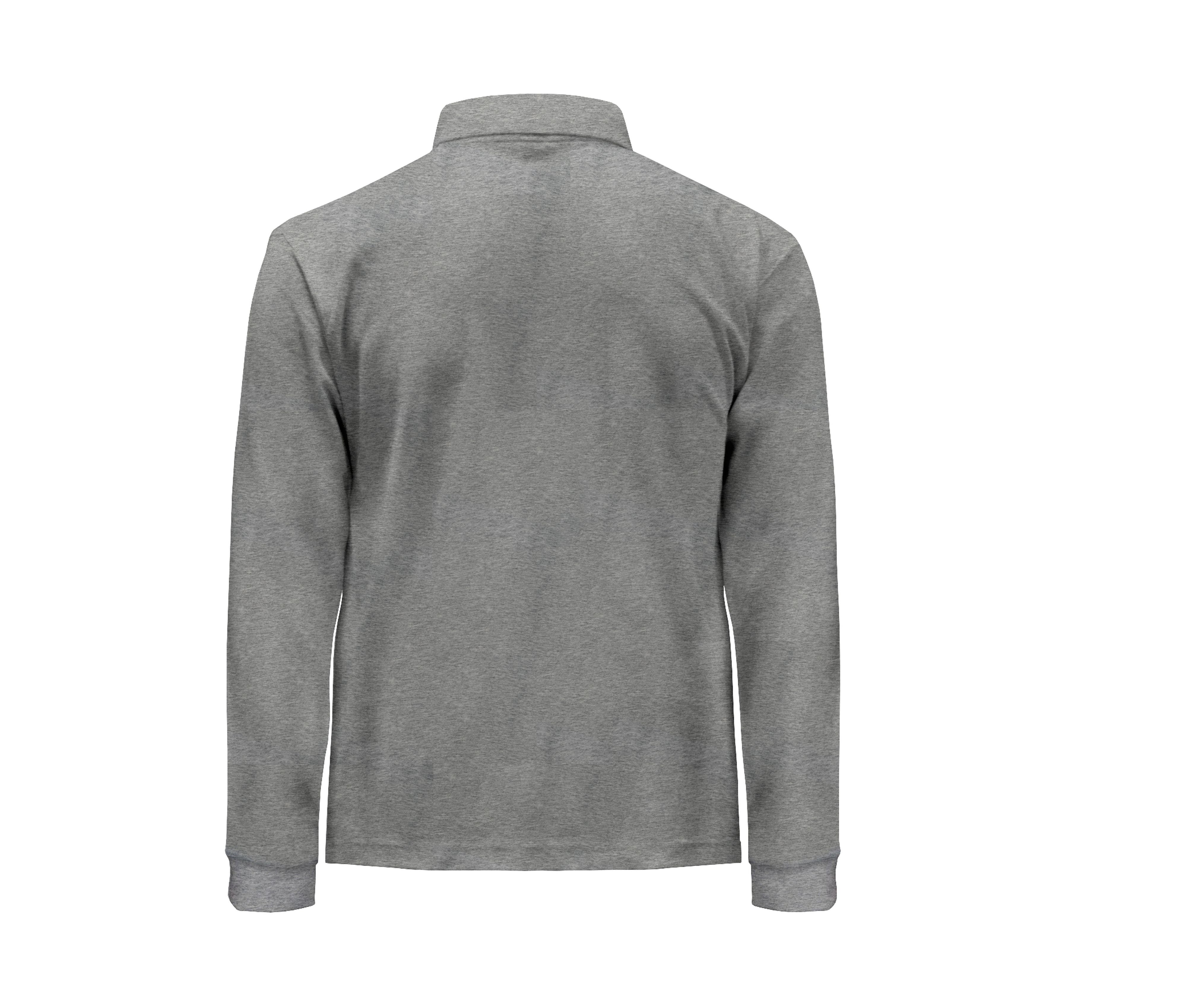 Polo Manches Longues Homme - Grey Melange