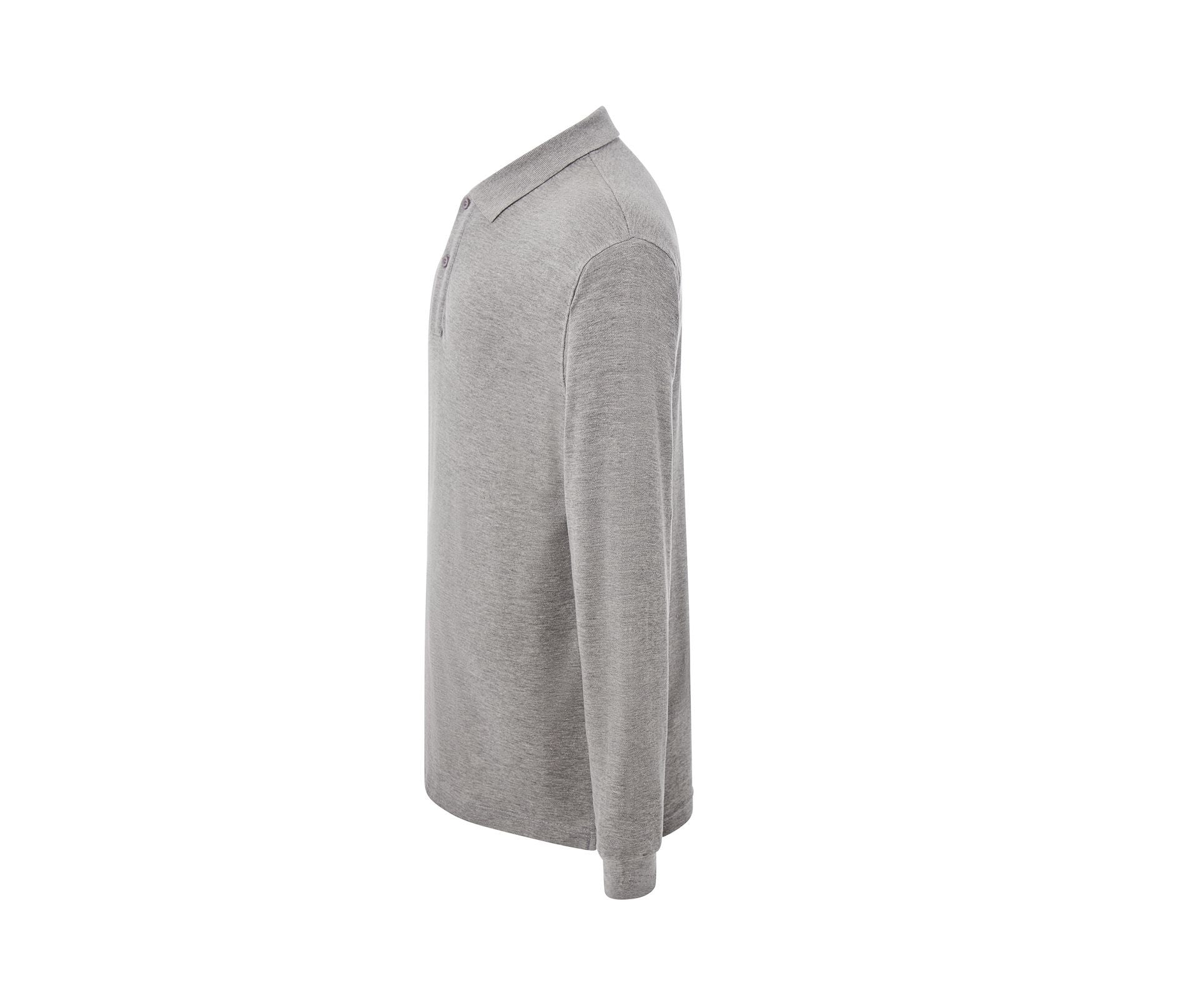 Polo Manches Longues Homme - Grey Melange