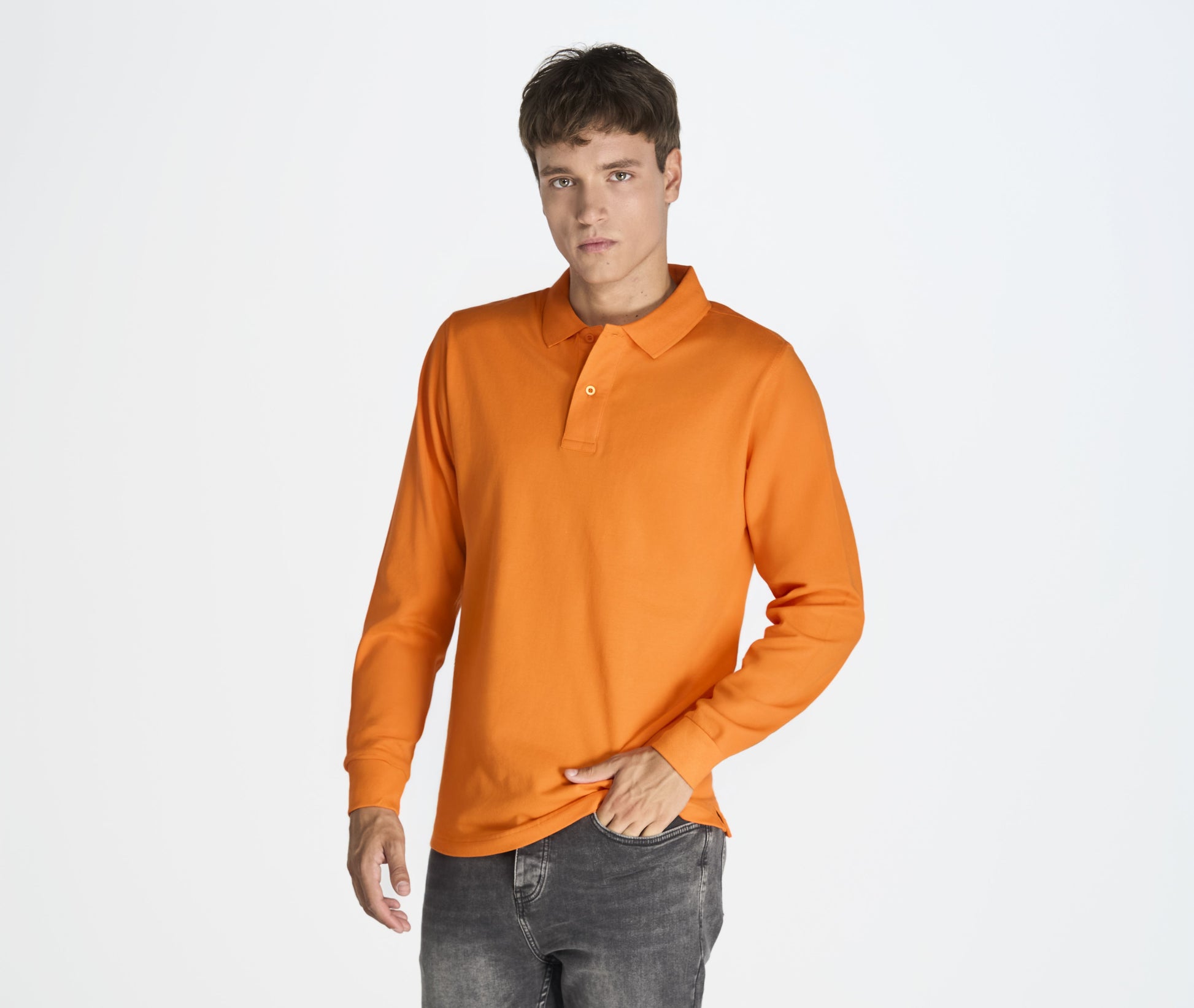 Polo manches longues homme