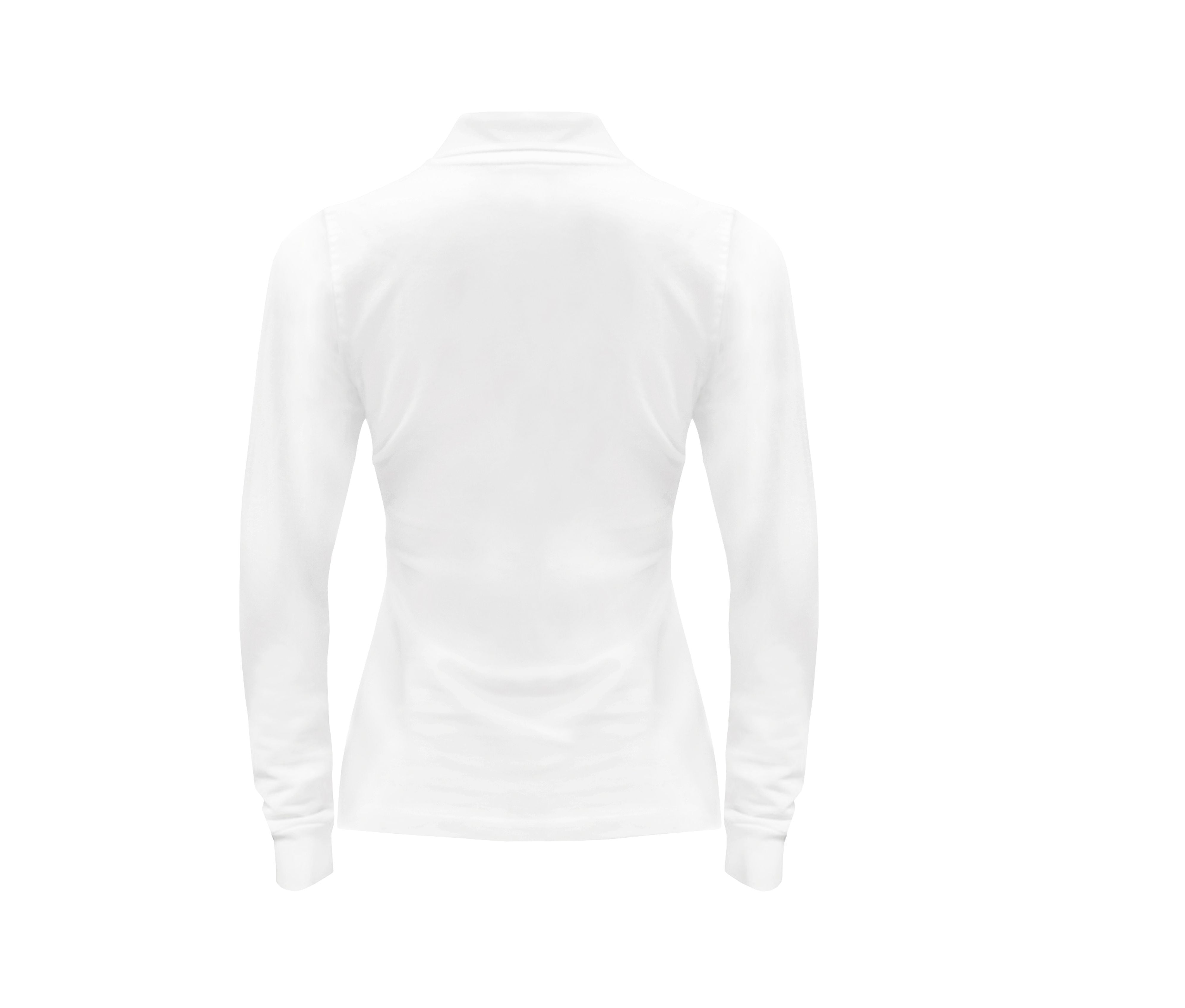Polo Manches Longues Femme 200 - White