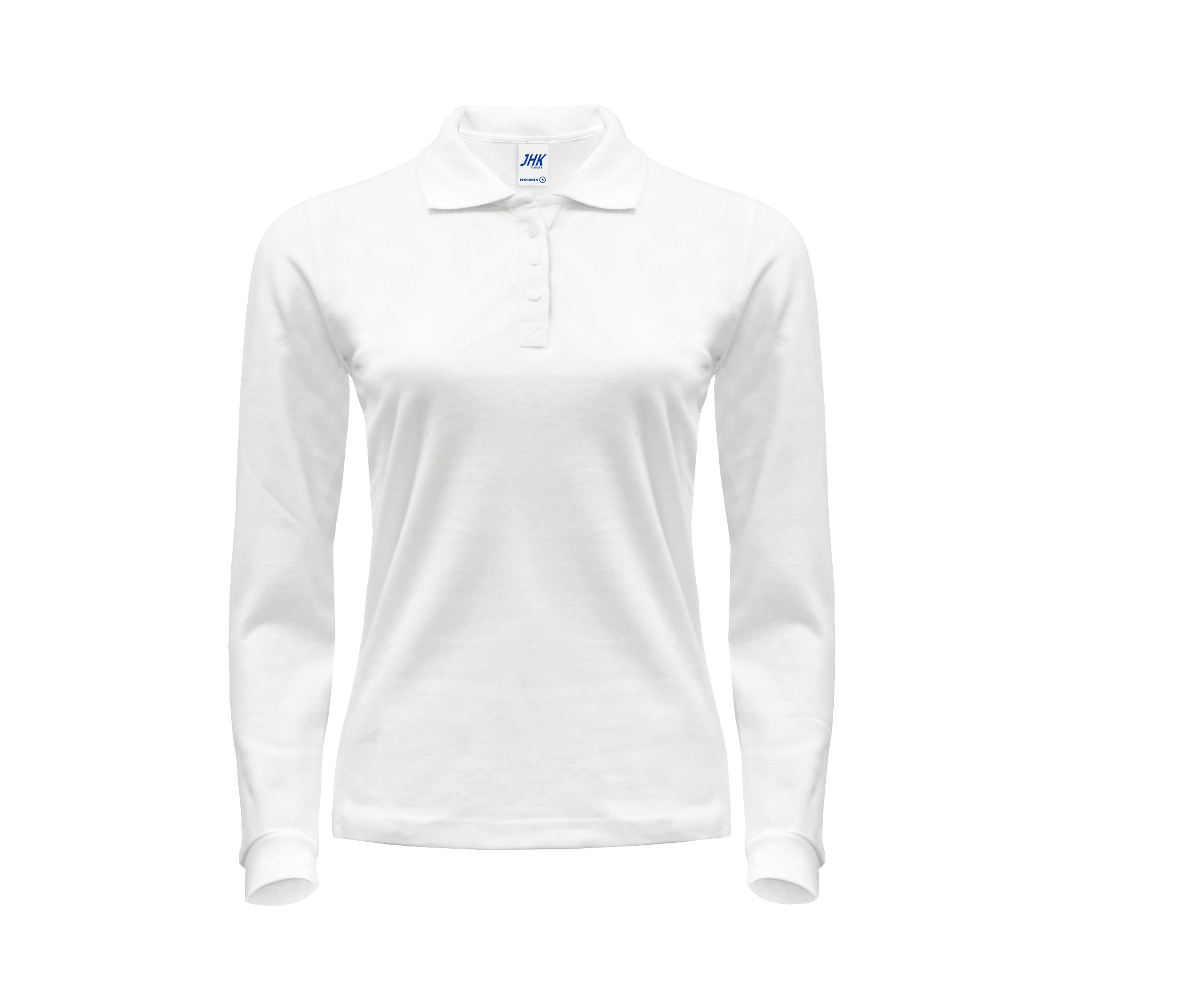 Polo Manches Longues Femme 200 - White
