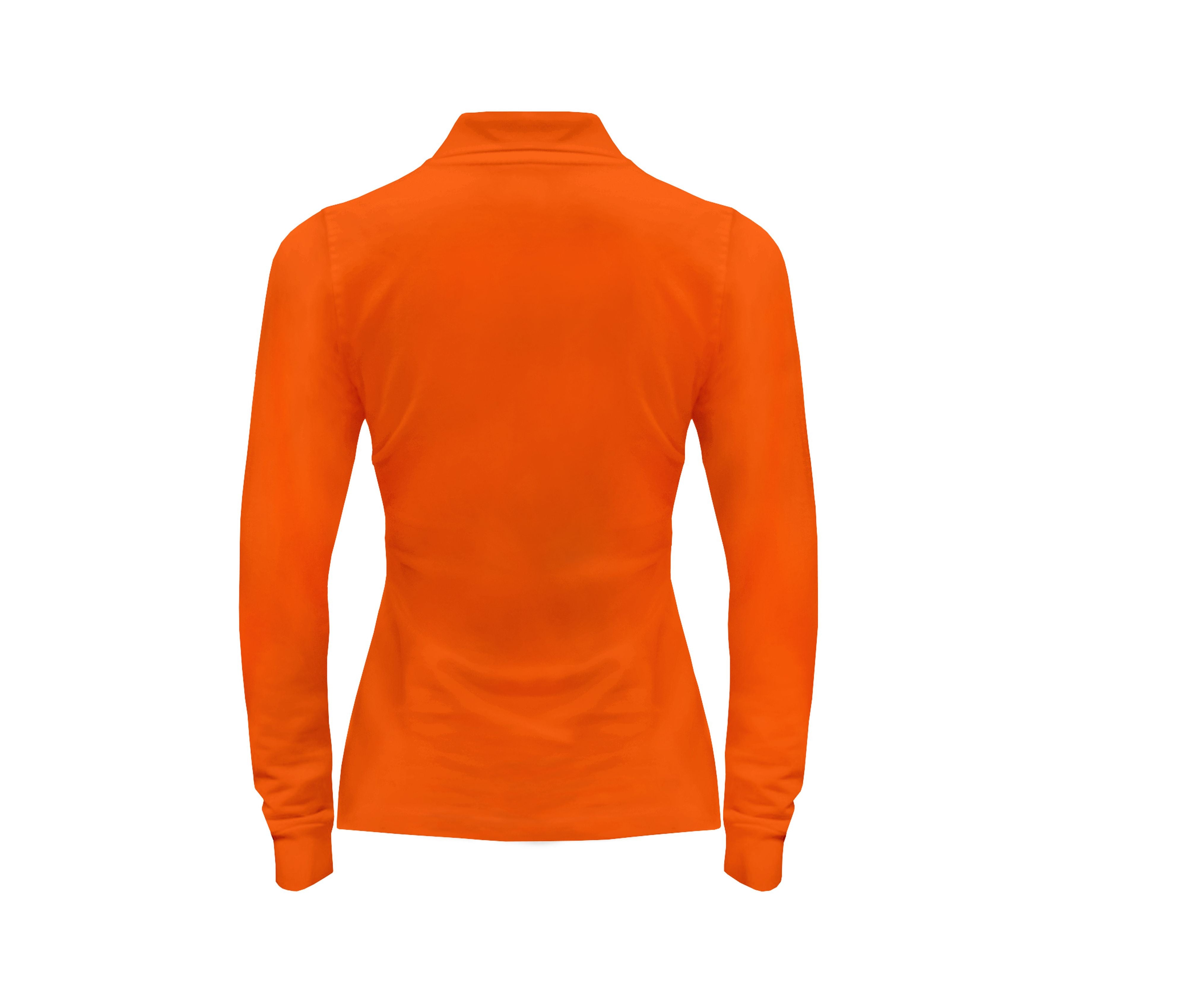 Polo Manches Longues Femme 200 - Orange