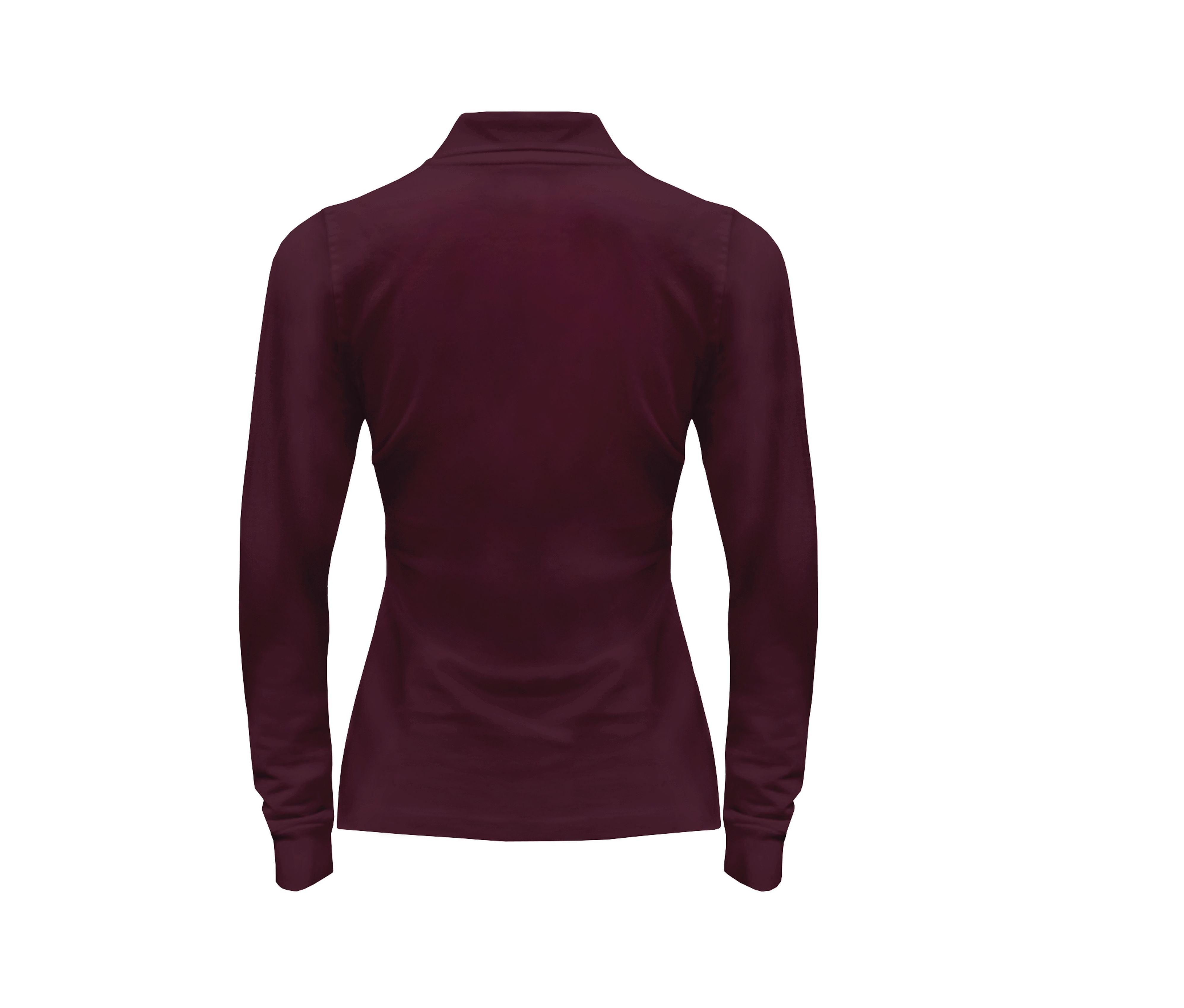Polo Manches Longues Femme 200 - Burgundy