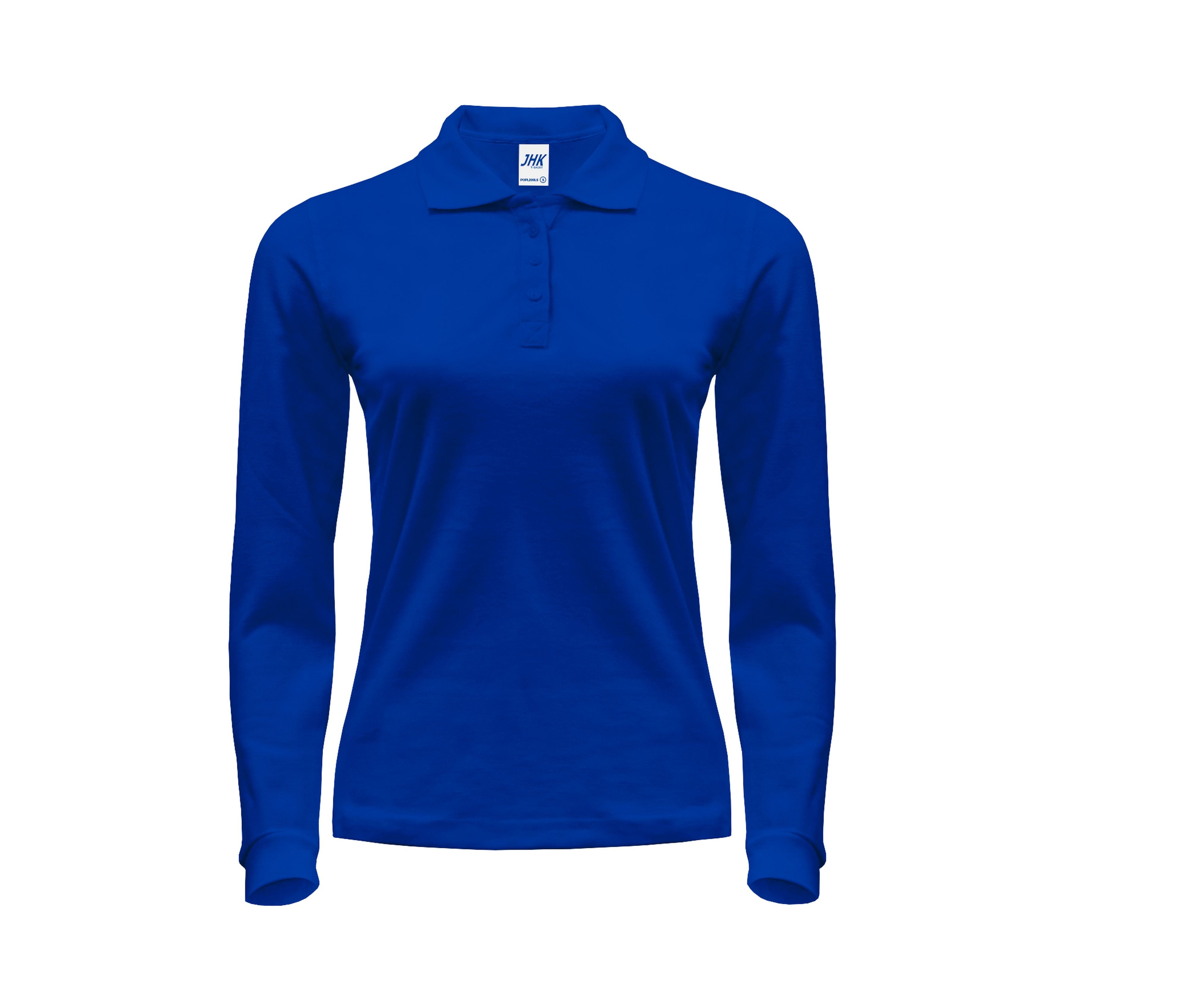 Polo Manches Longues Femme 200 - Royal Blue
