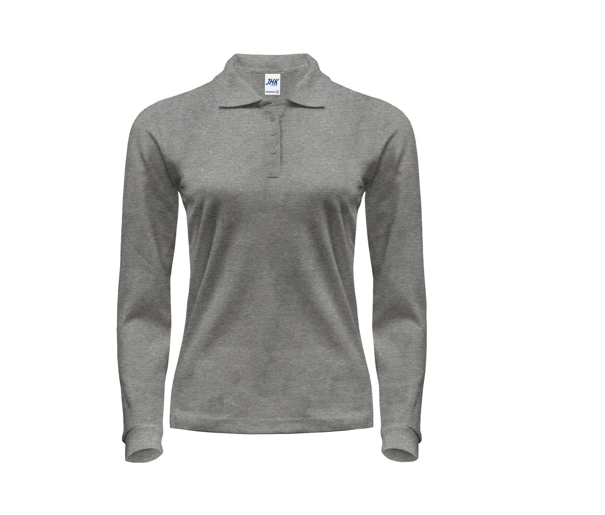 Polo Manches Longues Femme 200 - Grey Melange