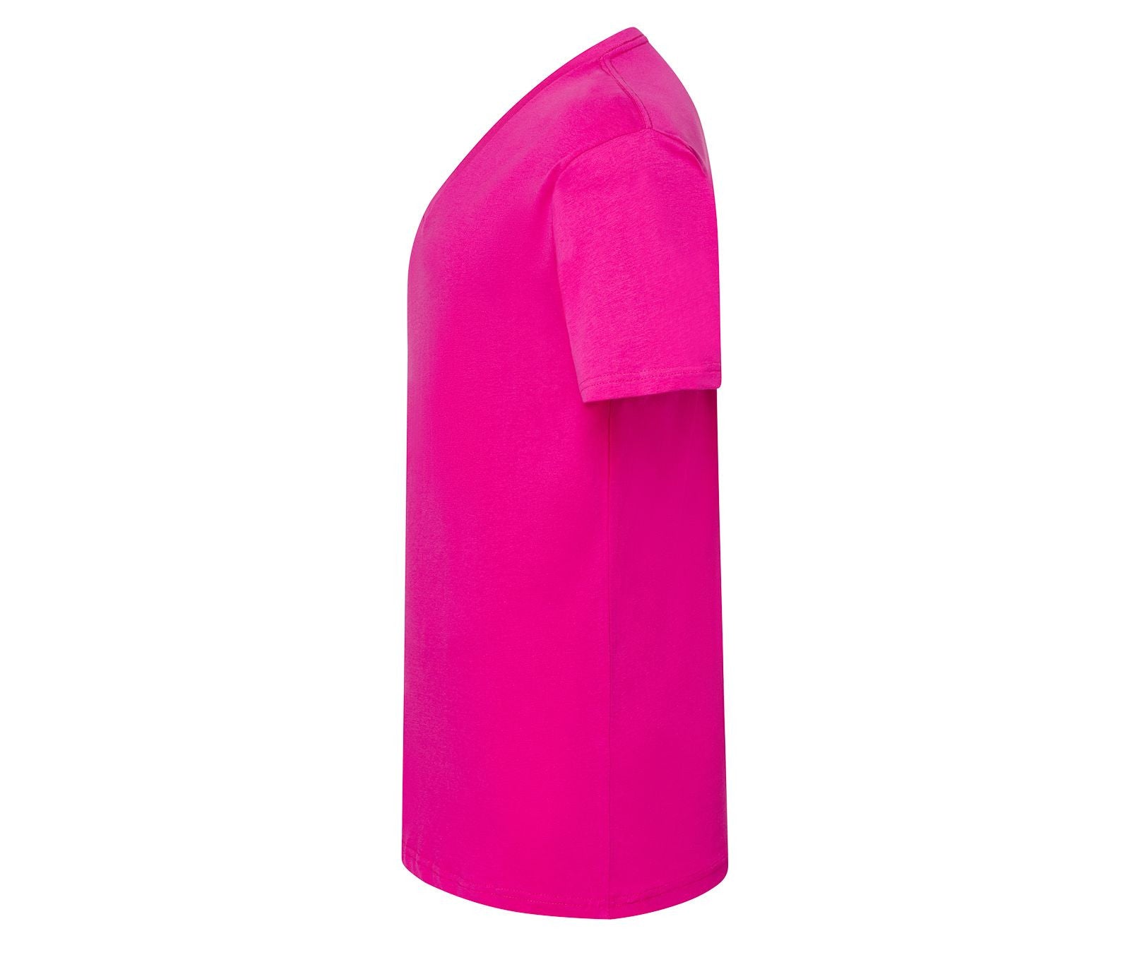 Tee-Shirt Col V 160 - Fuchsia