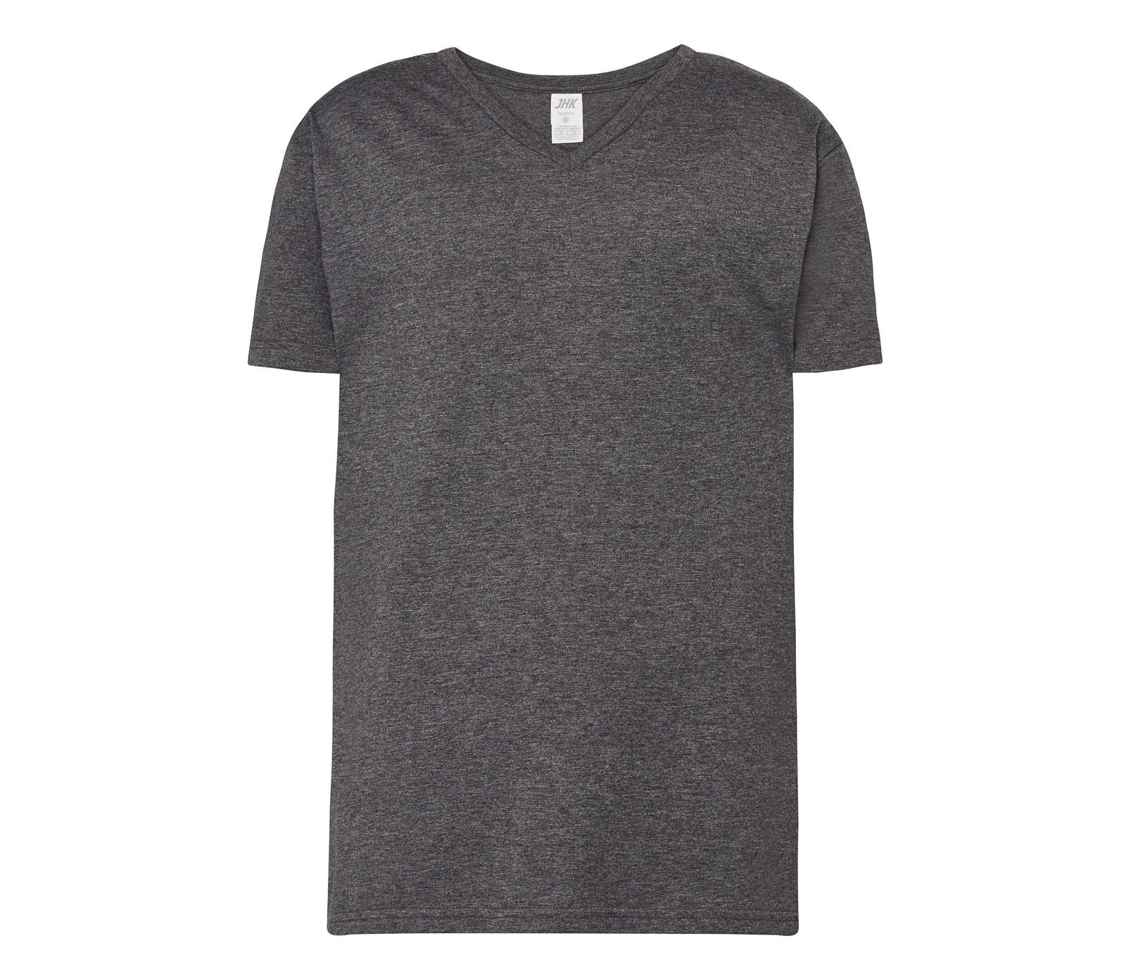 Tee-Shirt Col V 160 - Charcoal Heather
