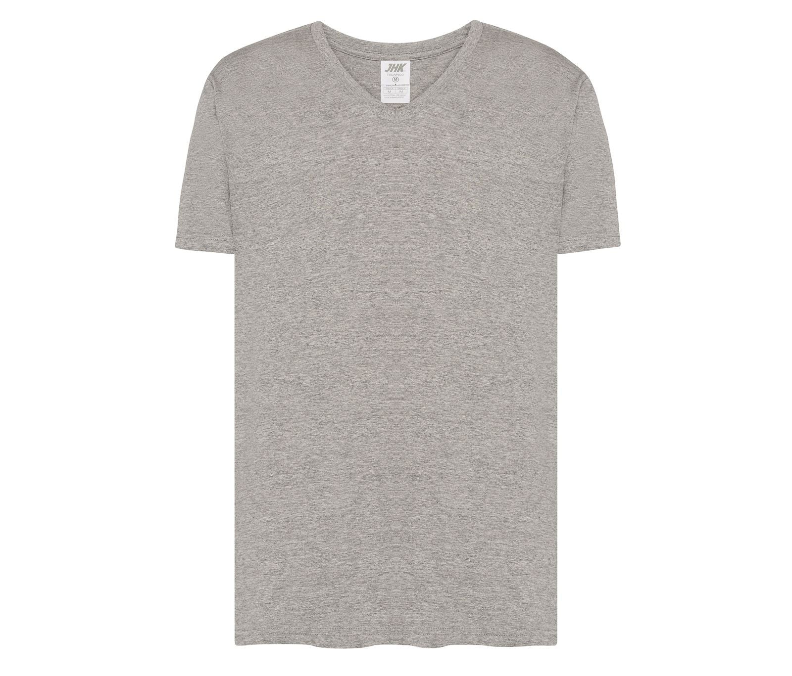Tee-Shirt Col V 160 - Grey Melange