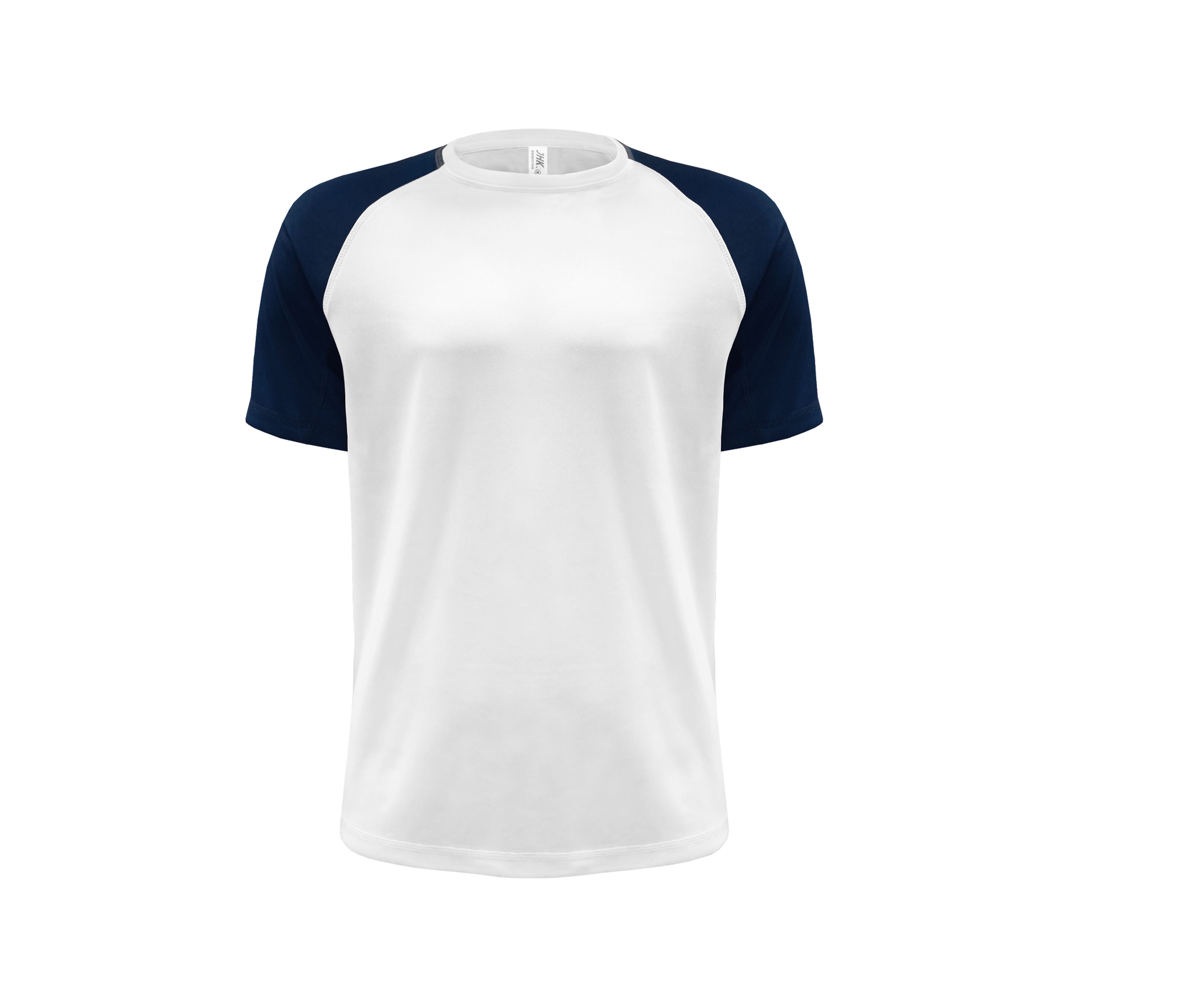 Tee-Shirt Baseball de Sport - White/navy