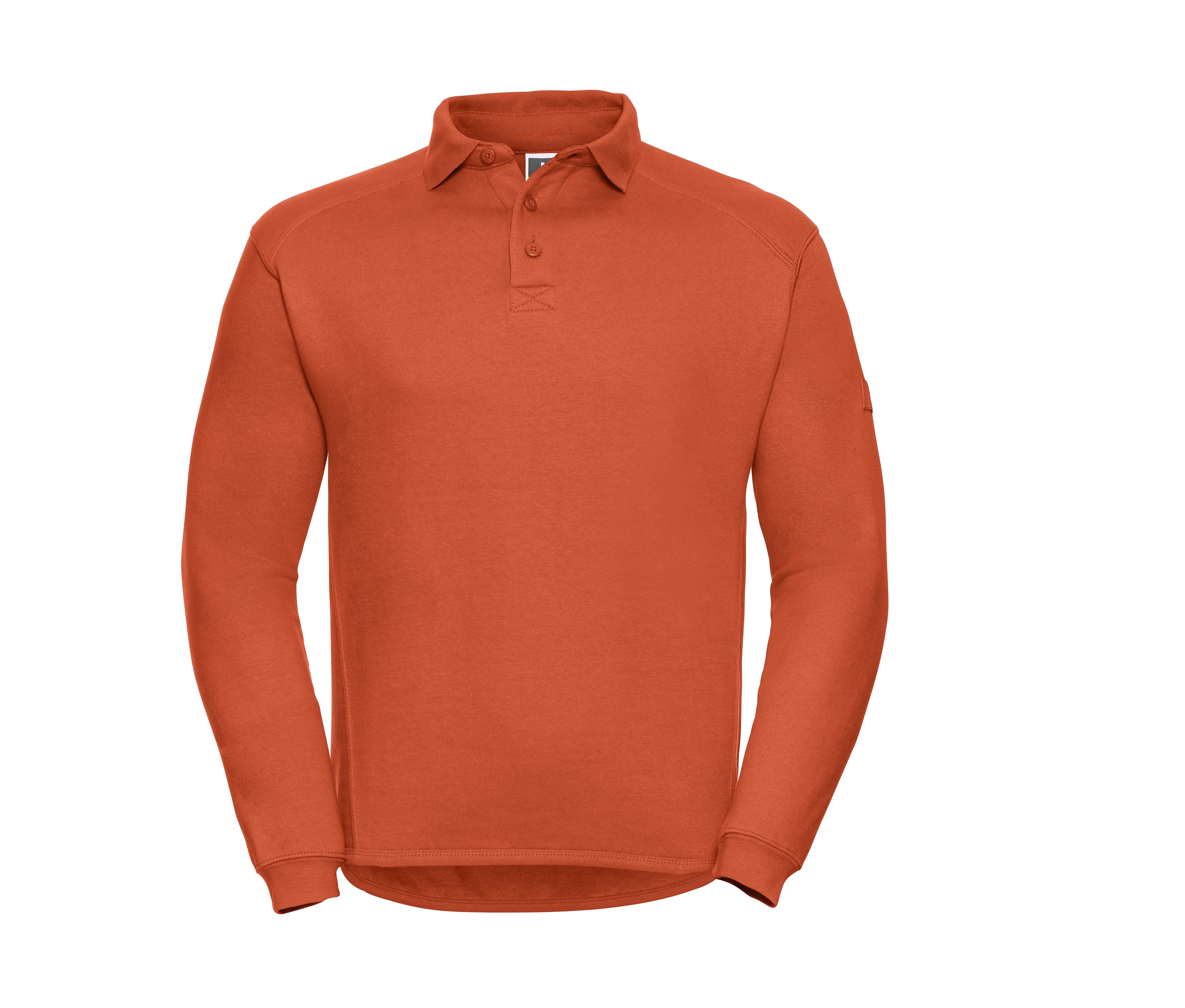 Sweat Col Polo Lavable à 60° - Orange