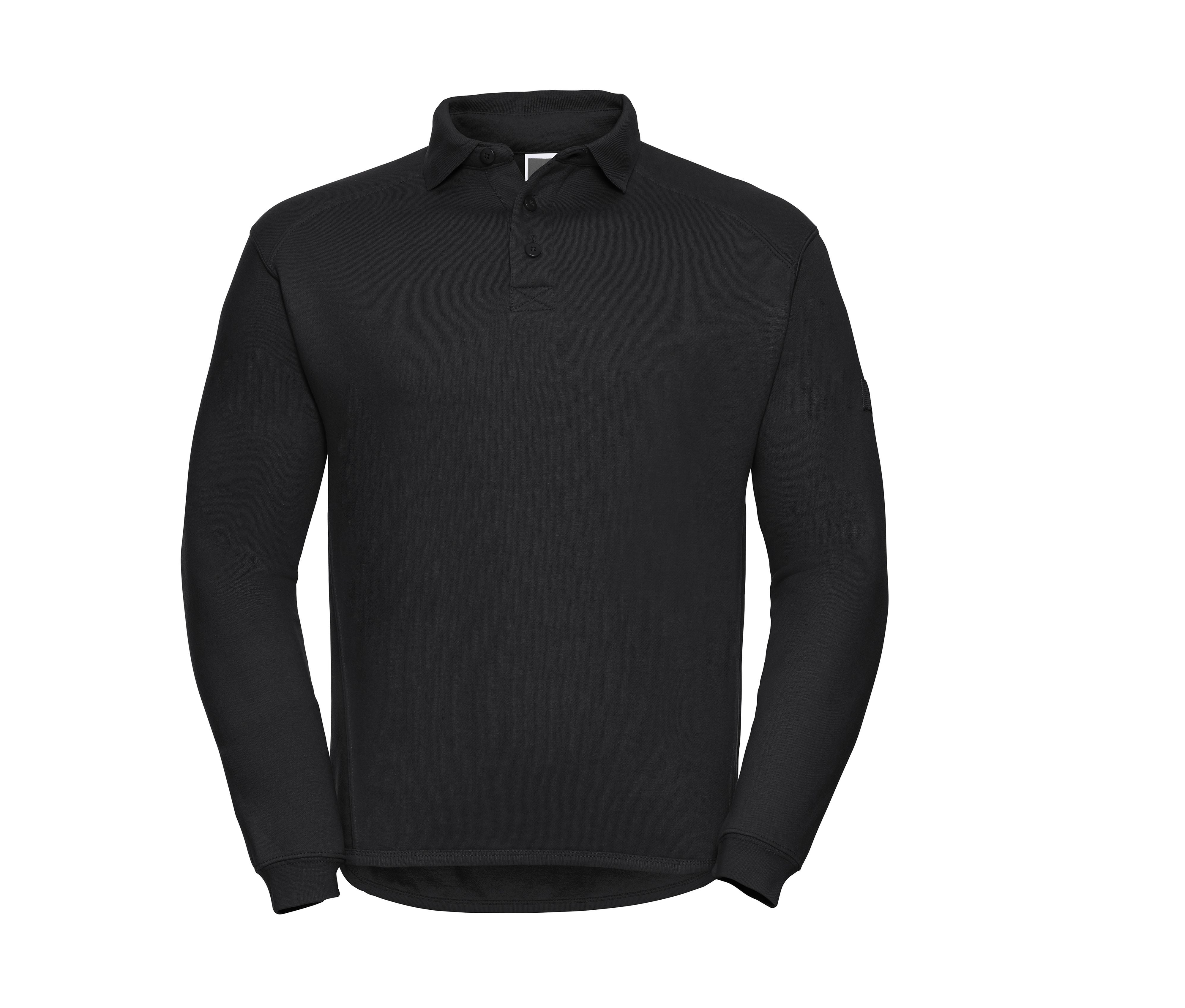Sweat Col Polo Lavable à 60° - Black