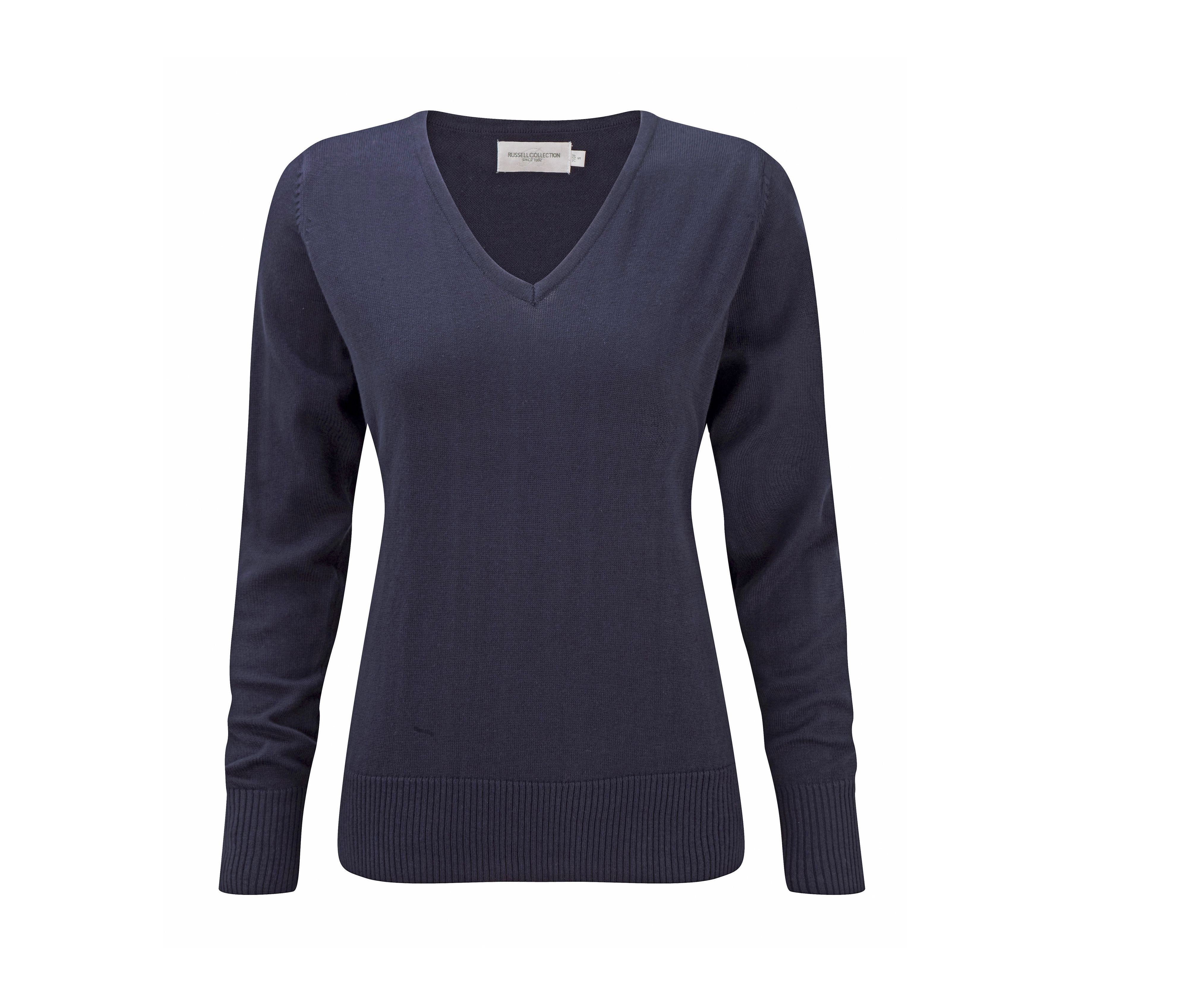 Pull Col V Femme - French Navy
