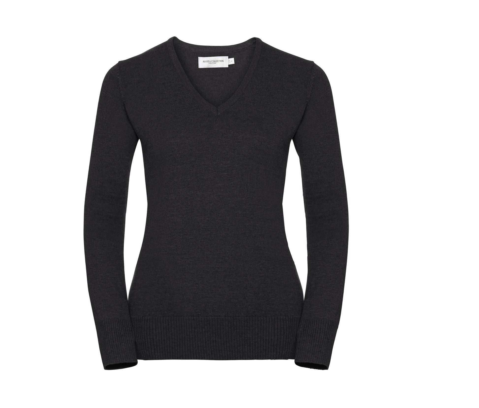 Pull Col V Femme - Charcoal Marl