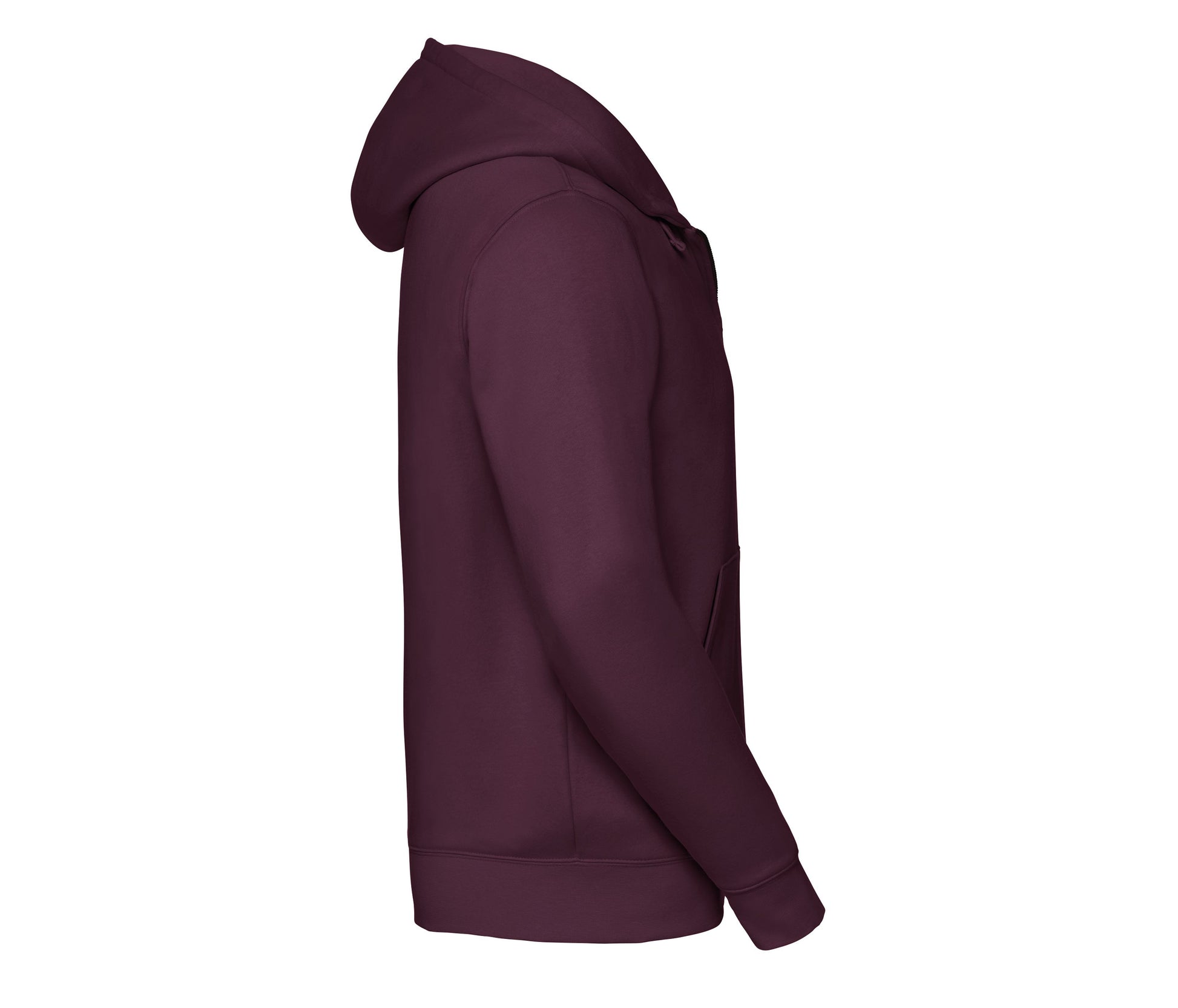 Sweat Zippé Homme Capuche - Burgundy