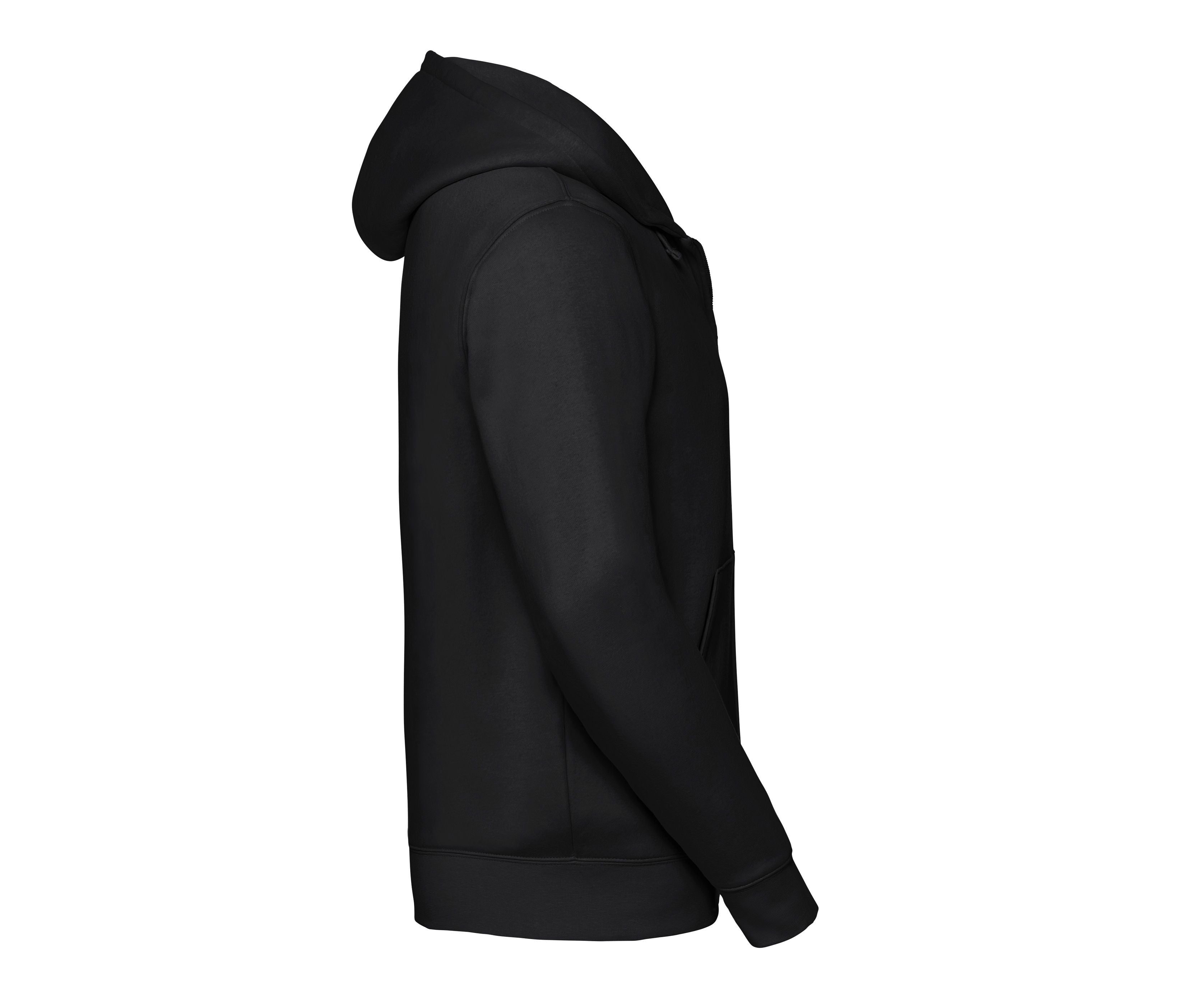 Sweat Zippé Homme Capuche - Black