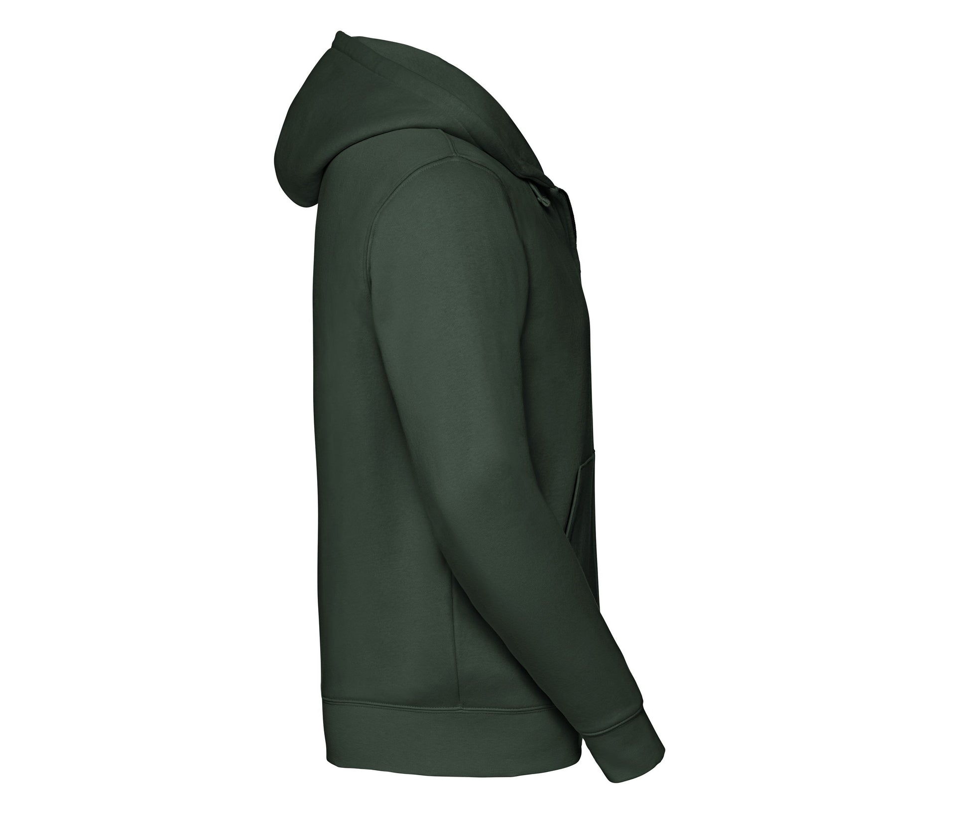 Sweat Zippé Homme Capuche - Bottle Green
