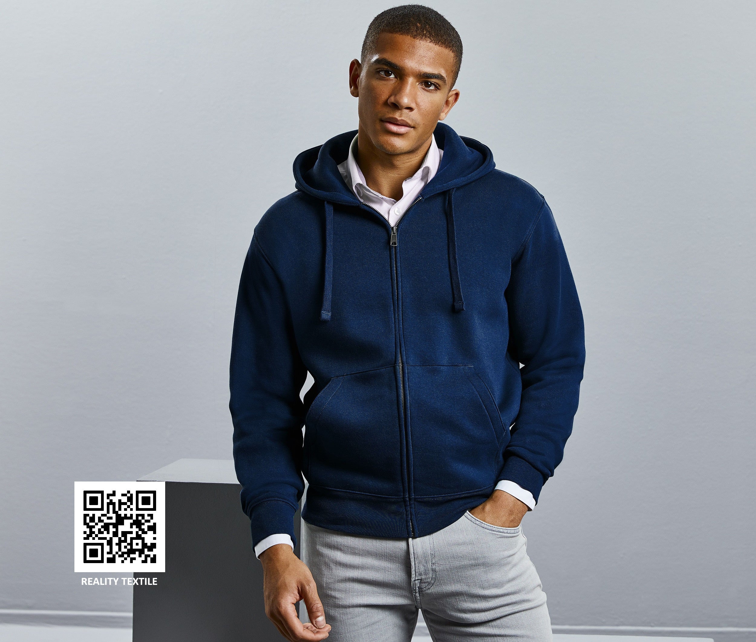 Sweat zippé homme capuche
