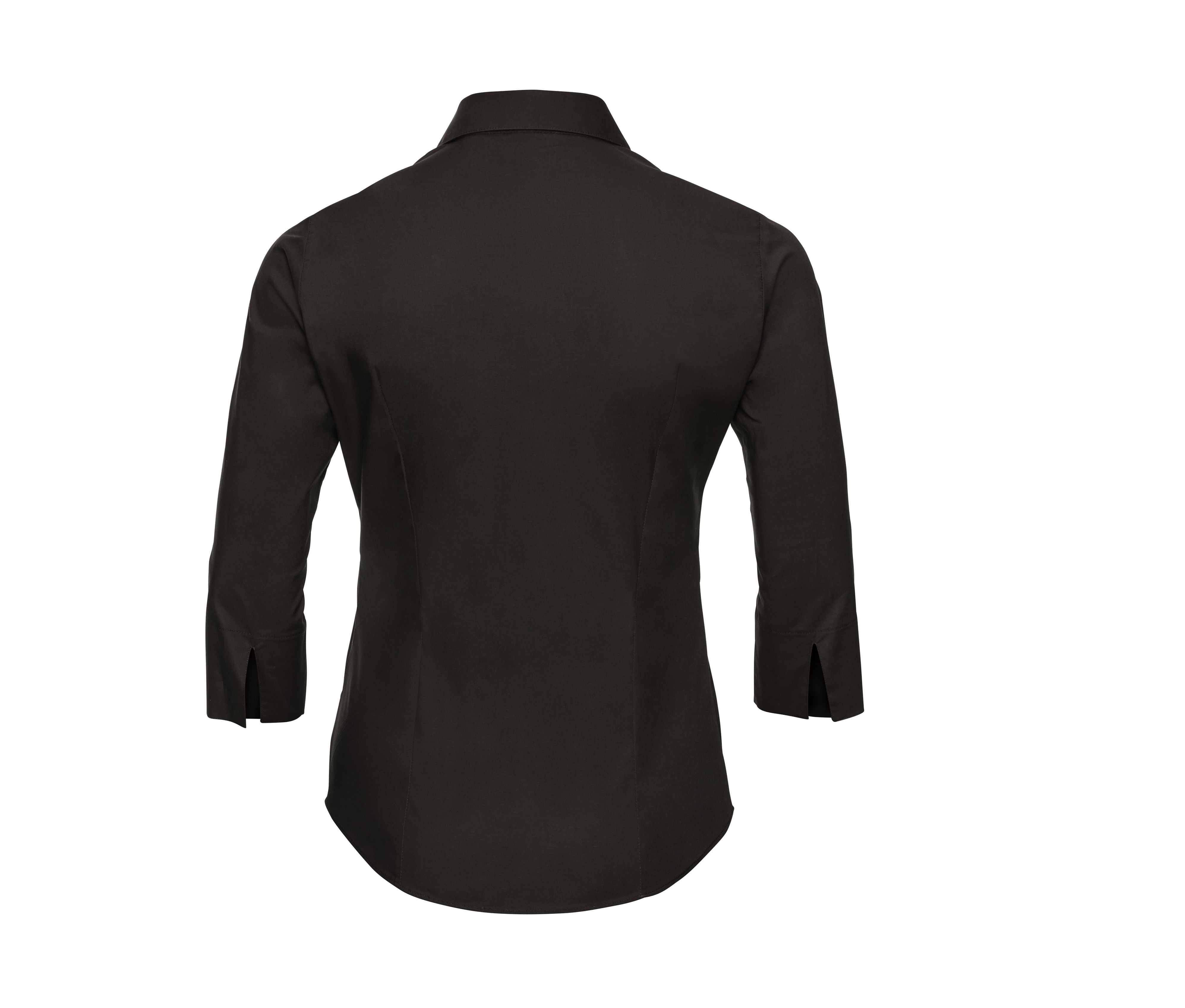 Chemise Stretch Manches 3/4 Femme - Chocolate