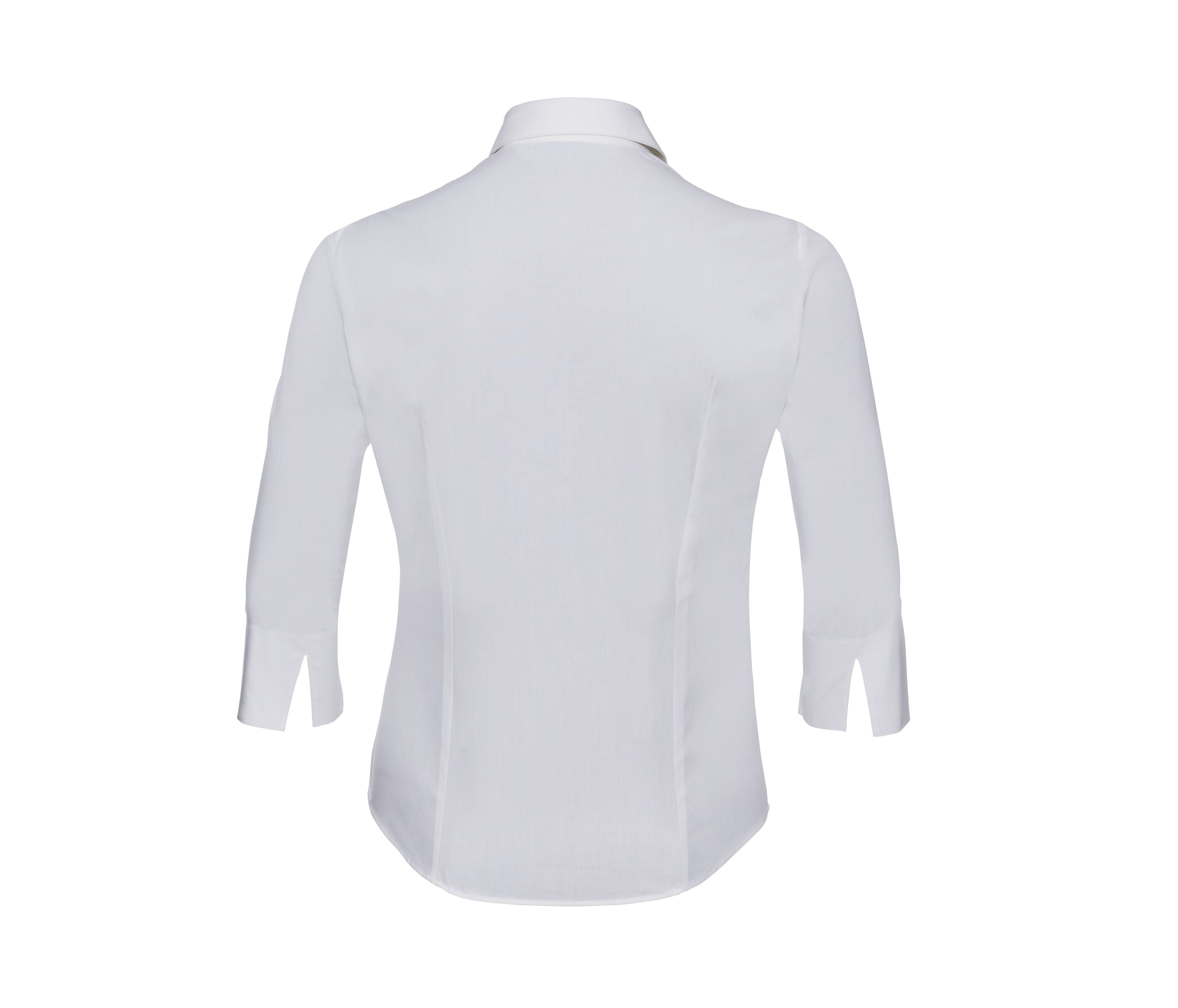 Chemise Stretch Manches 3/4 Femme - White