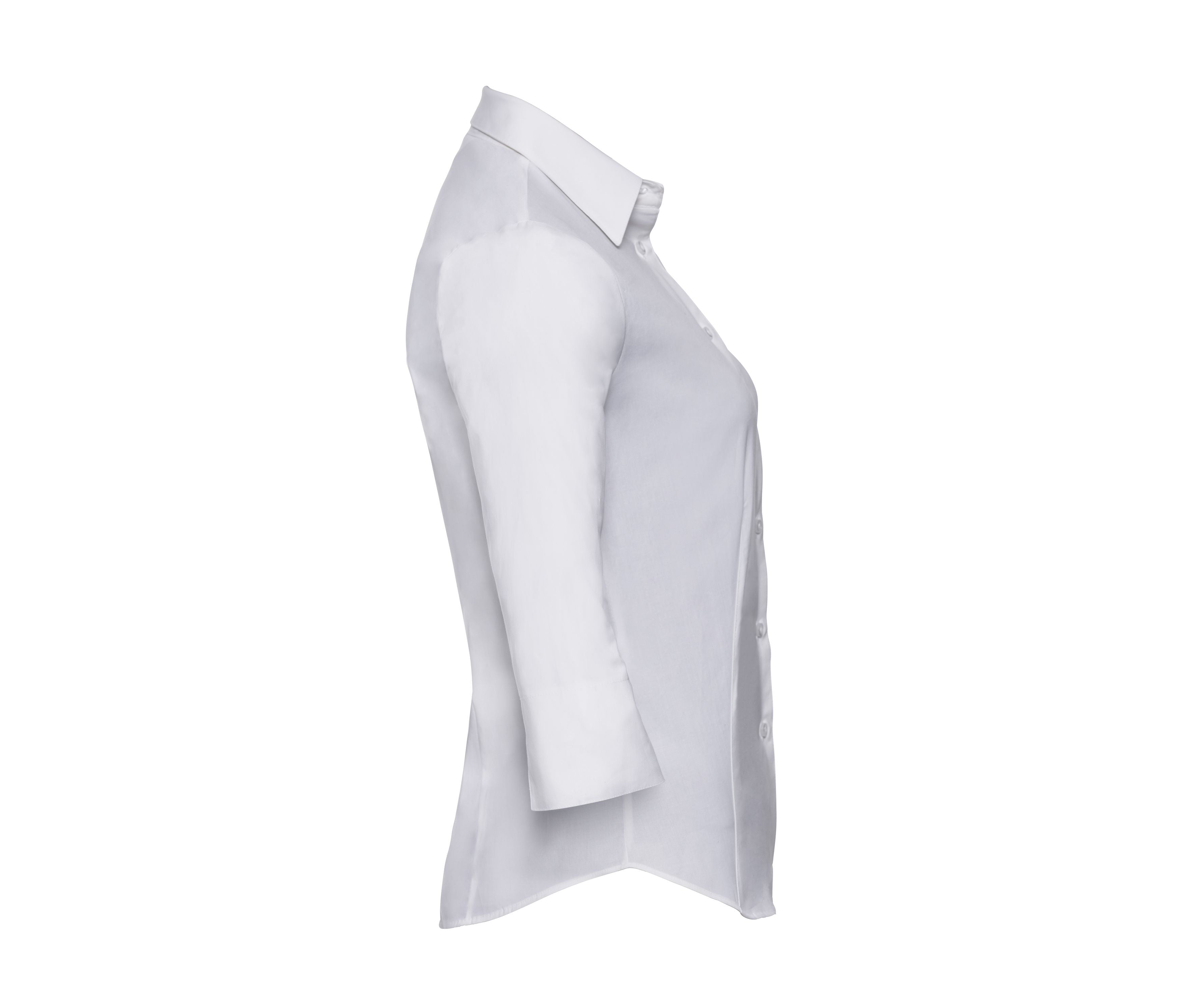 Chemise Stretch Manches 3/4 Femme - White