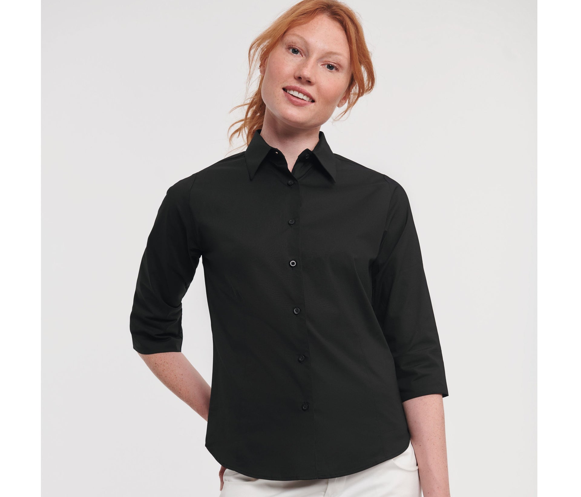 Chemise stretch manches 3/4 femme