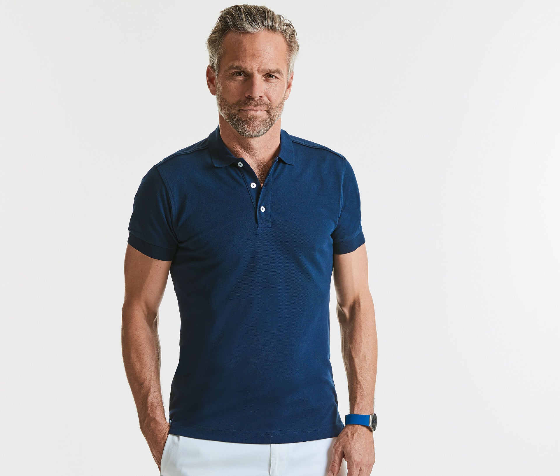 Polo homme stretch