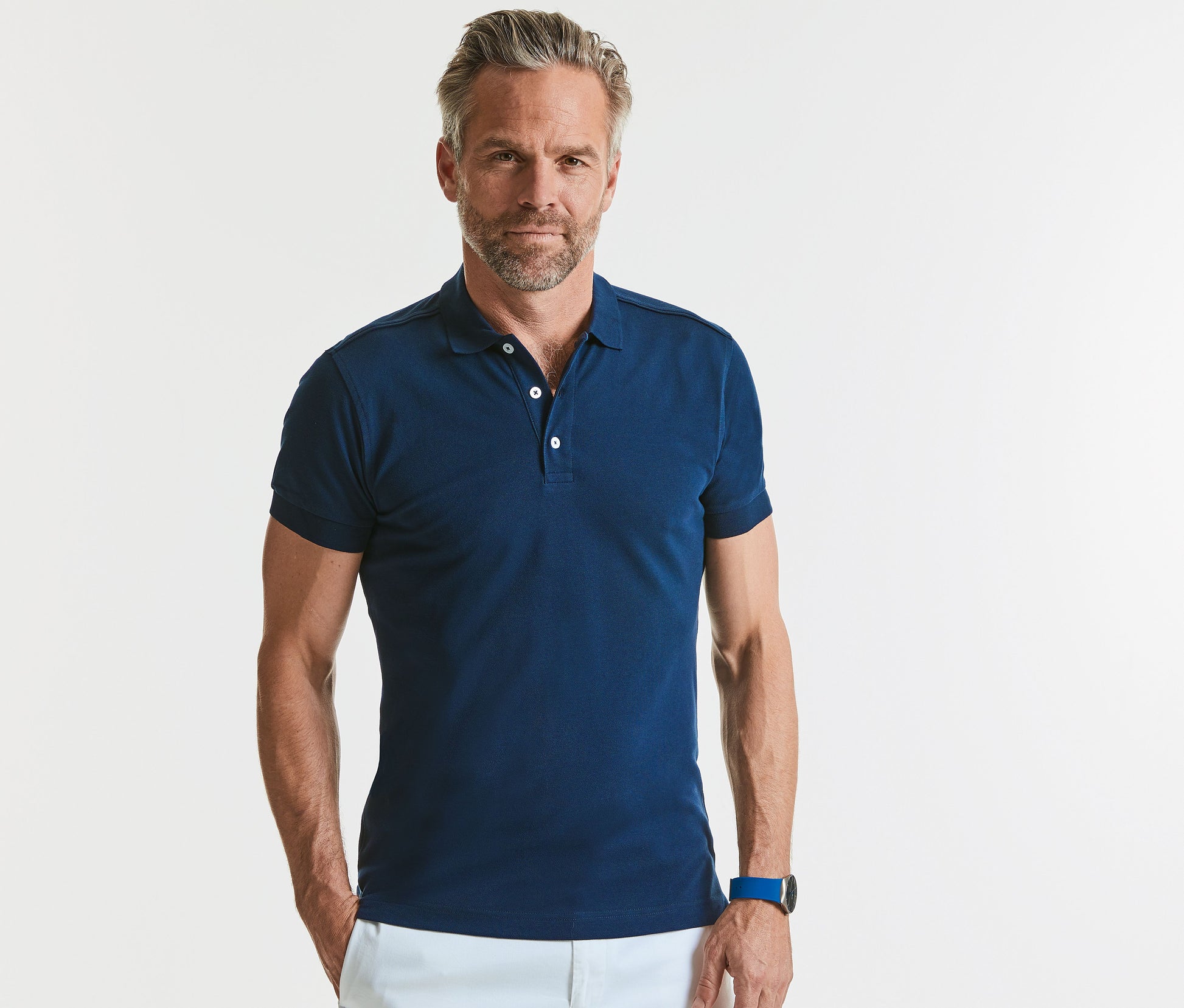 Polo homme stretch