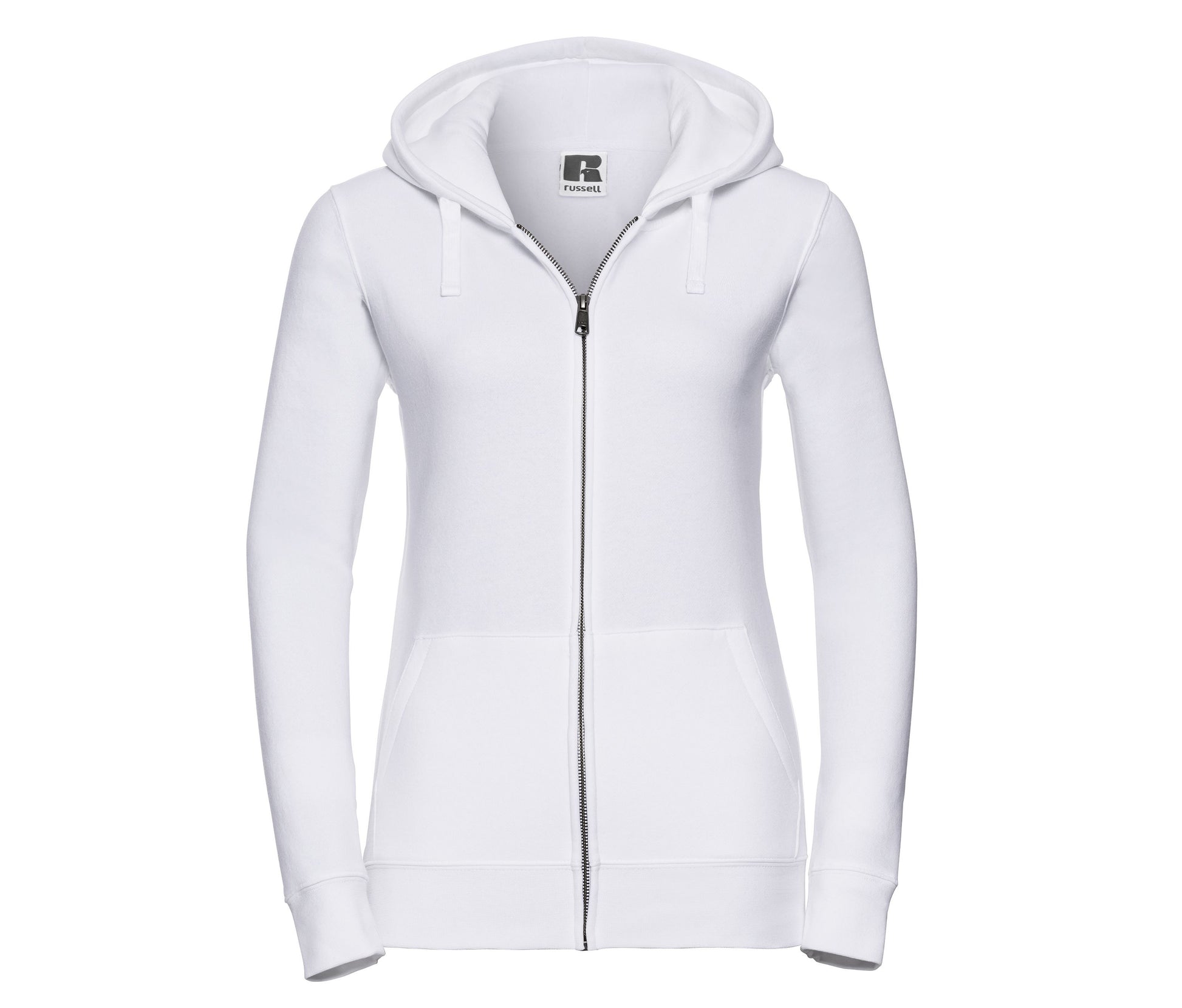 Sweat Zippé Femme Capuche - White