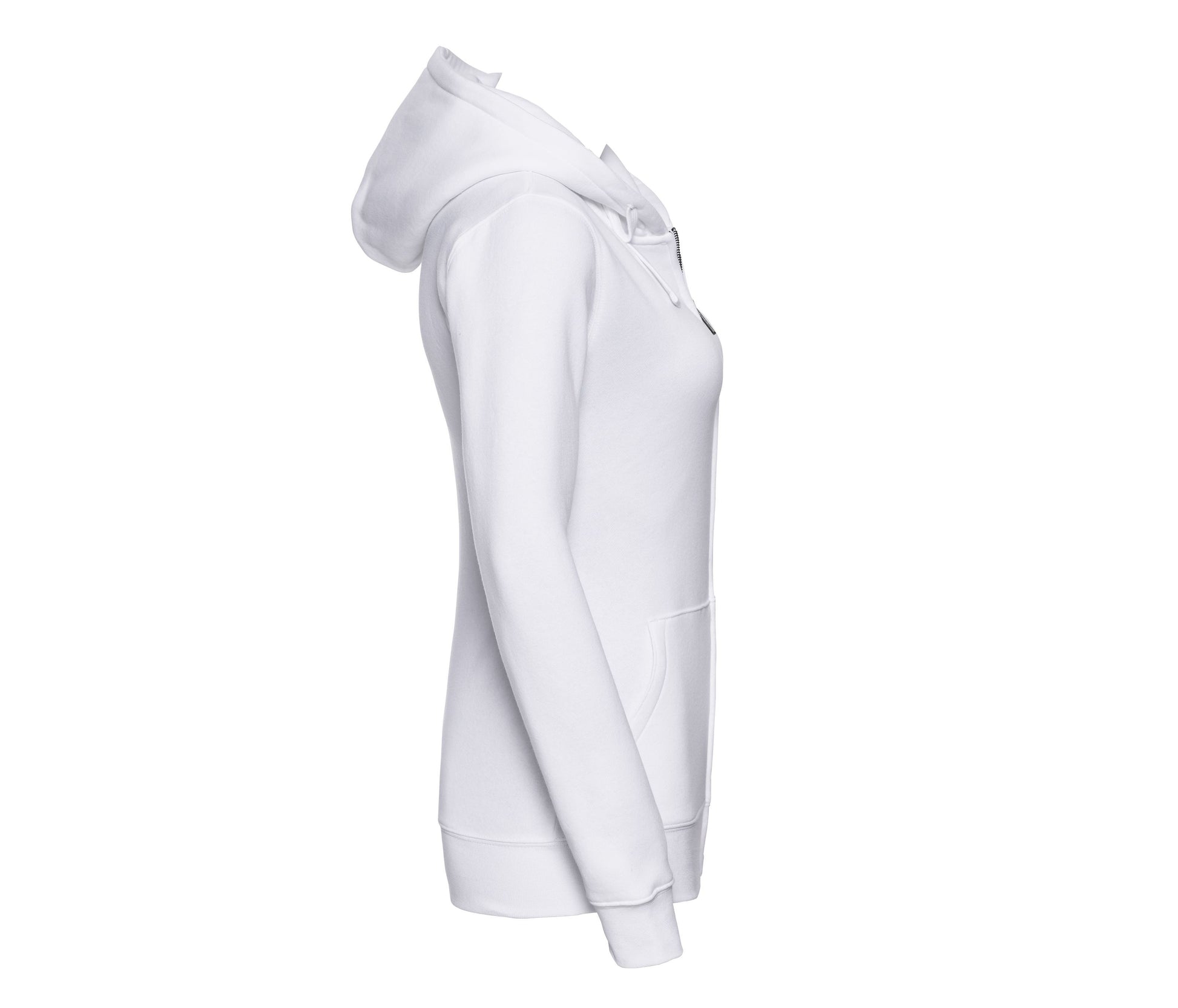 Sweat Zippé Femme Capuche - White