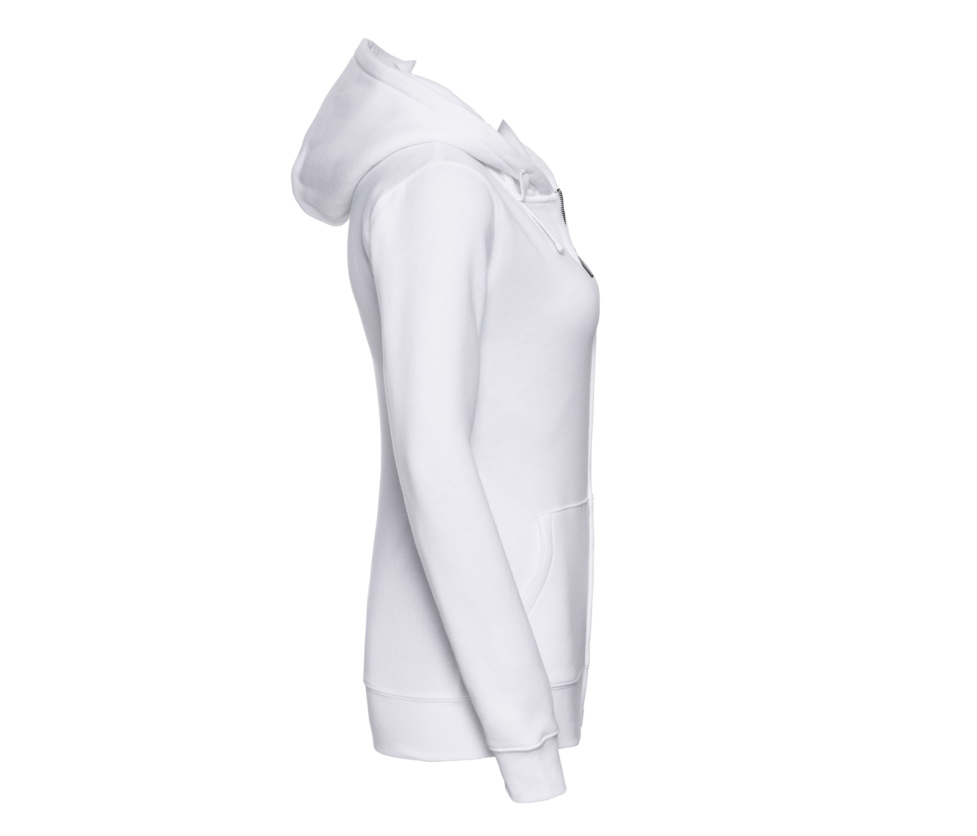 Sweat Zippé Femme Capuche - White