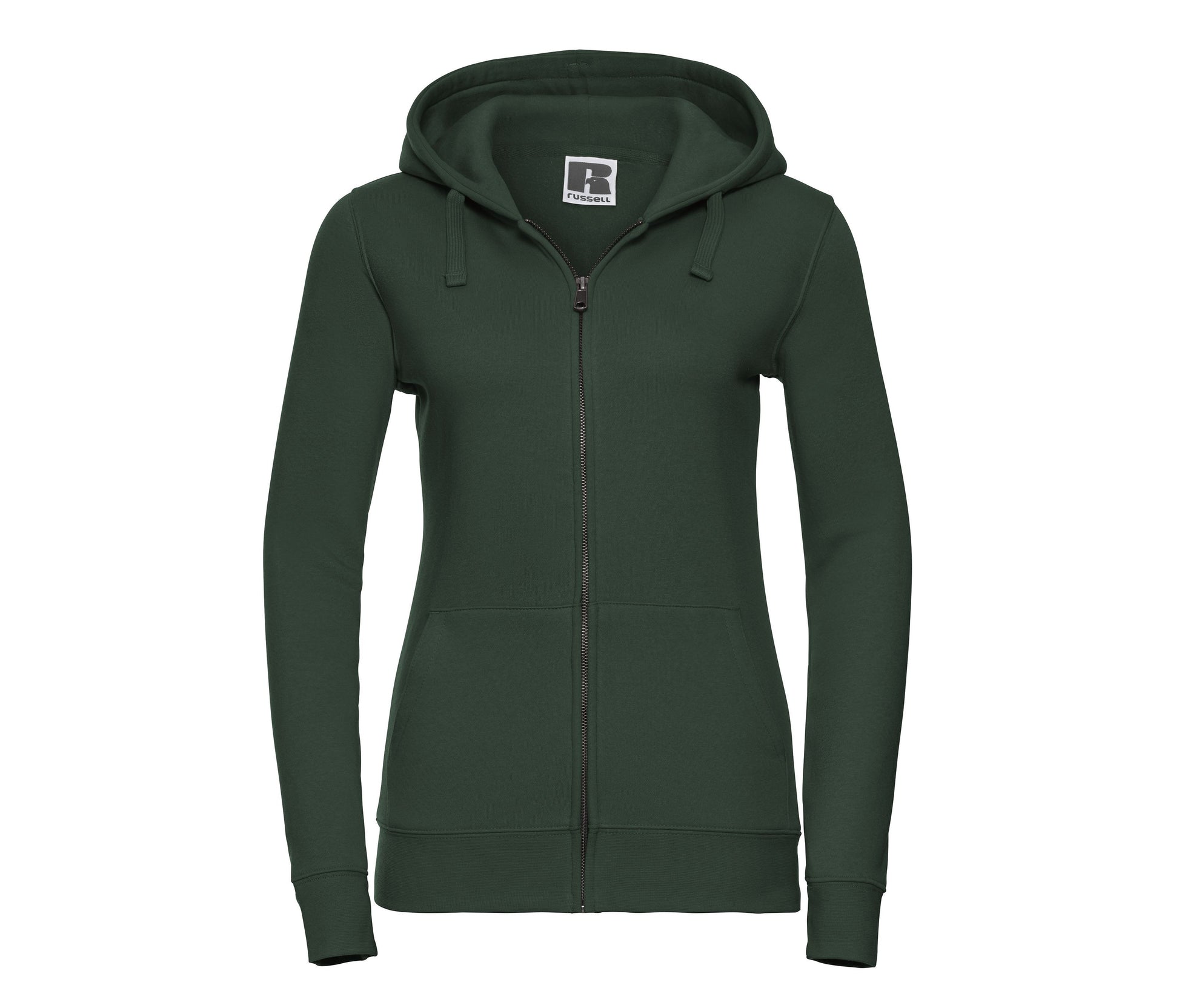 Sweat Zippé Femme Capuche - Bottle Green