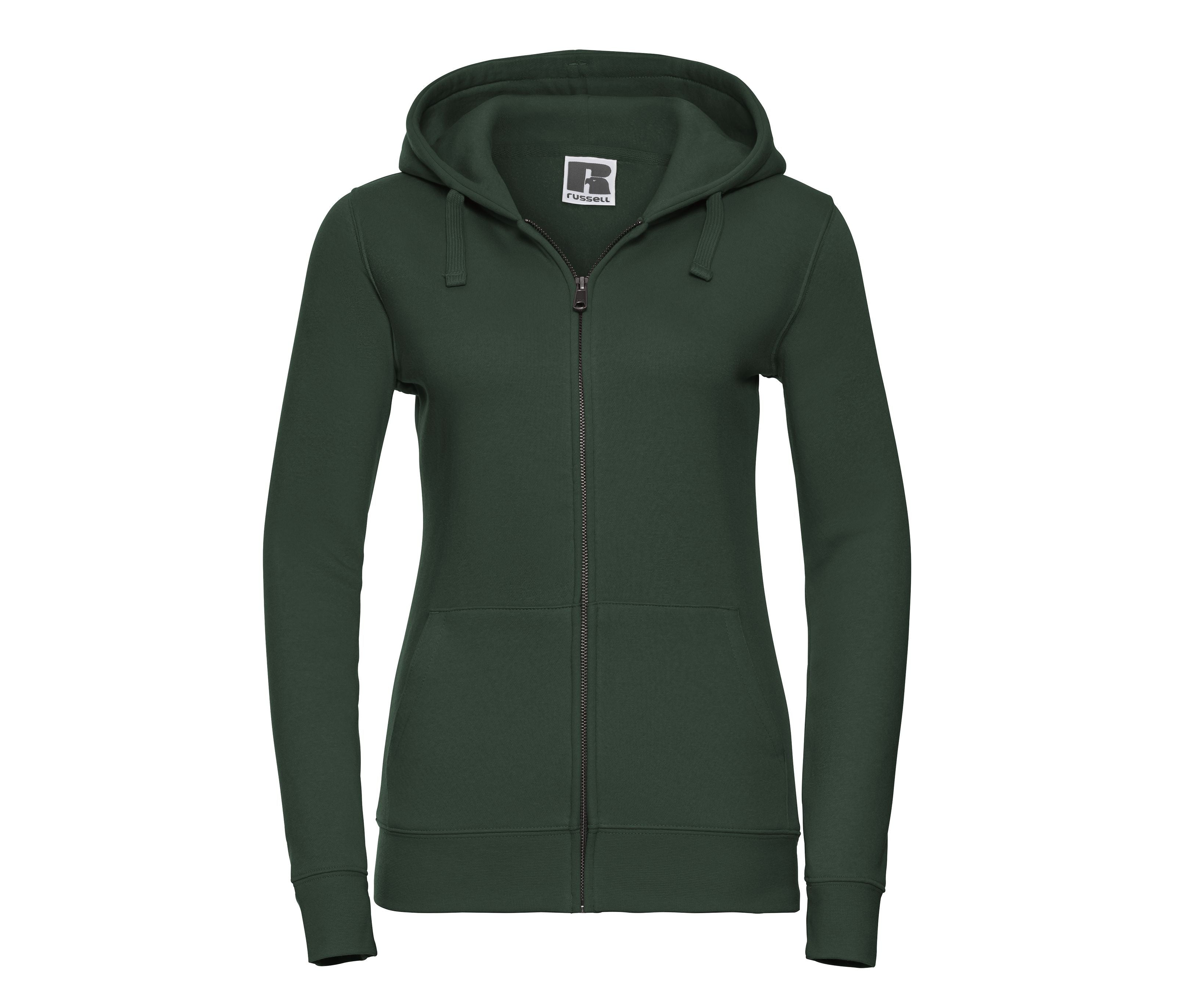 Sweat Zippé Femme Capuche - Bottle Green