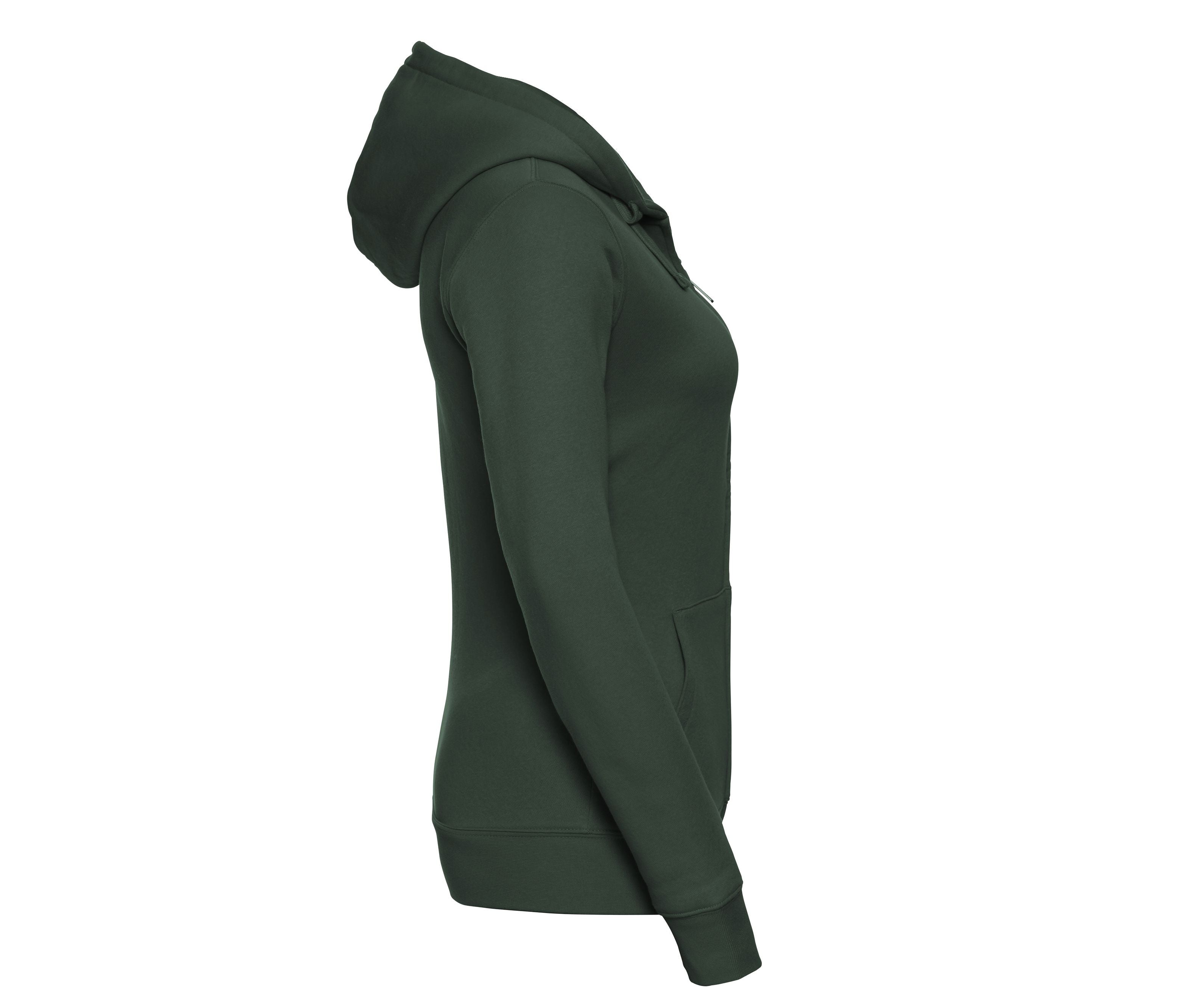 Sweat Zippé Femme Capuche - Bottle Green