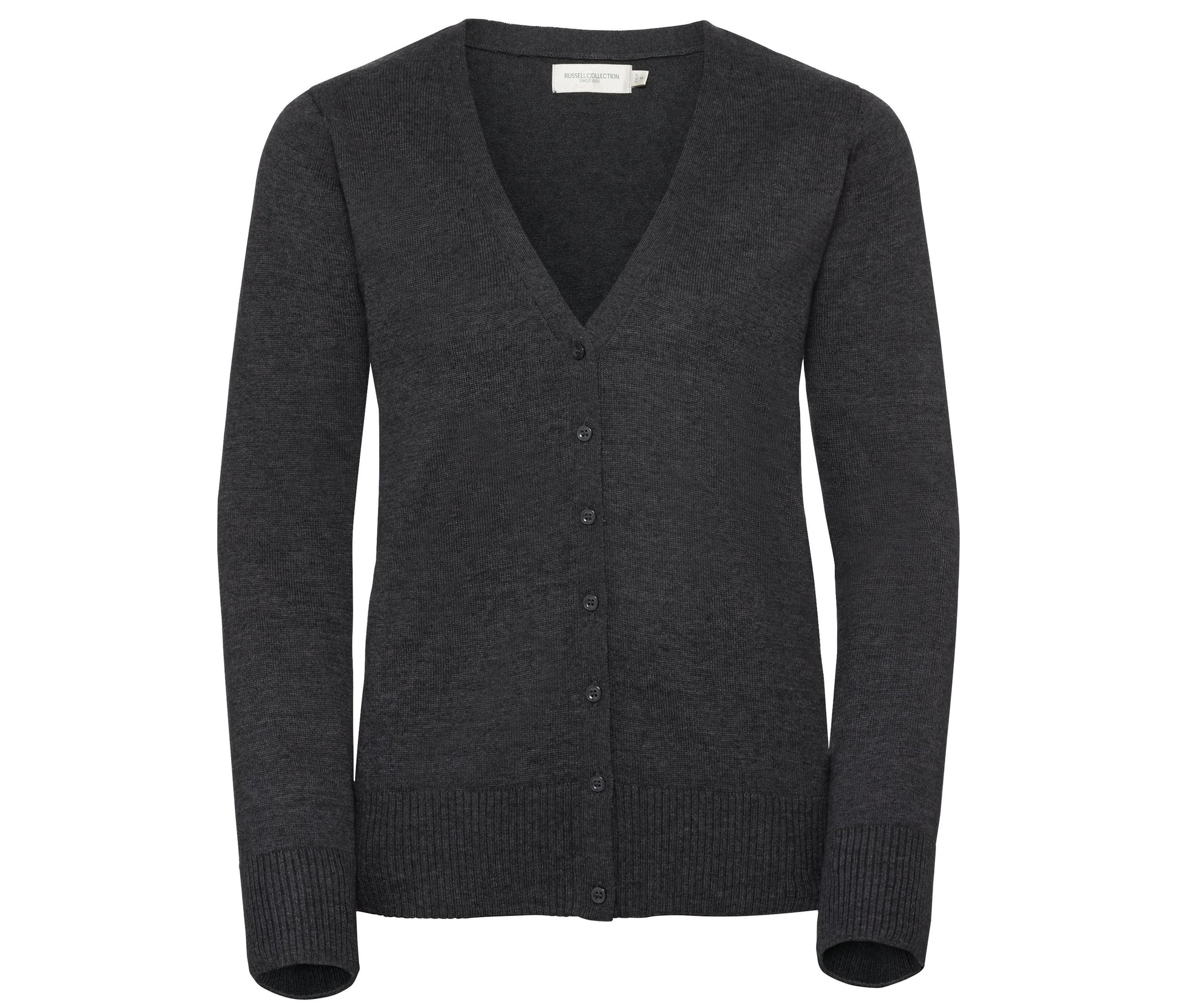 Cardigan Col V Femme - Charcoal Marl