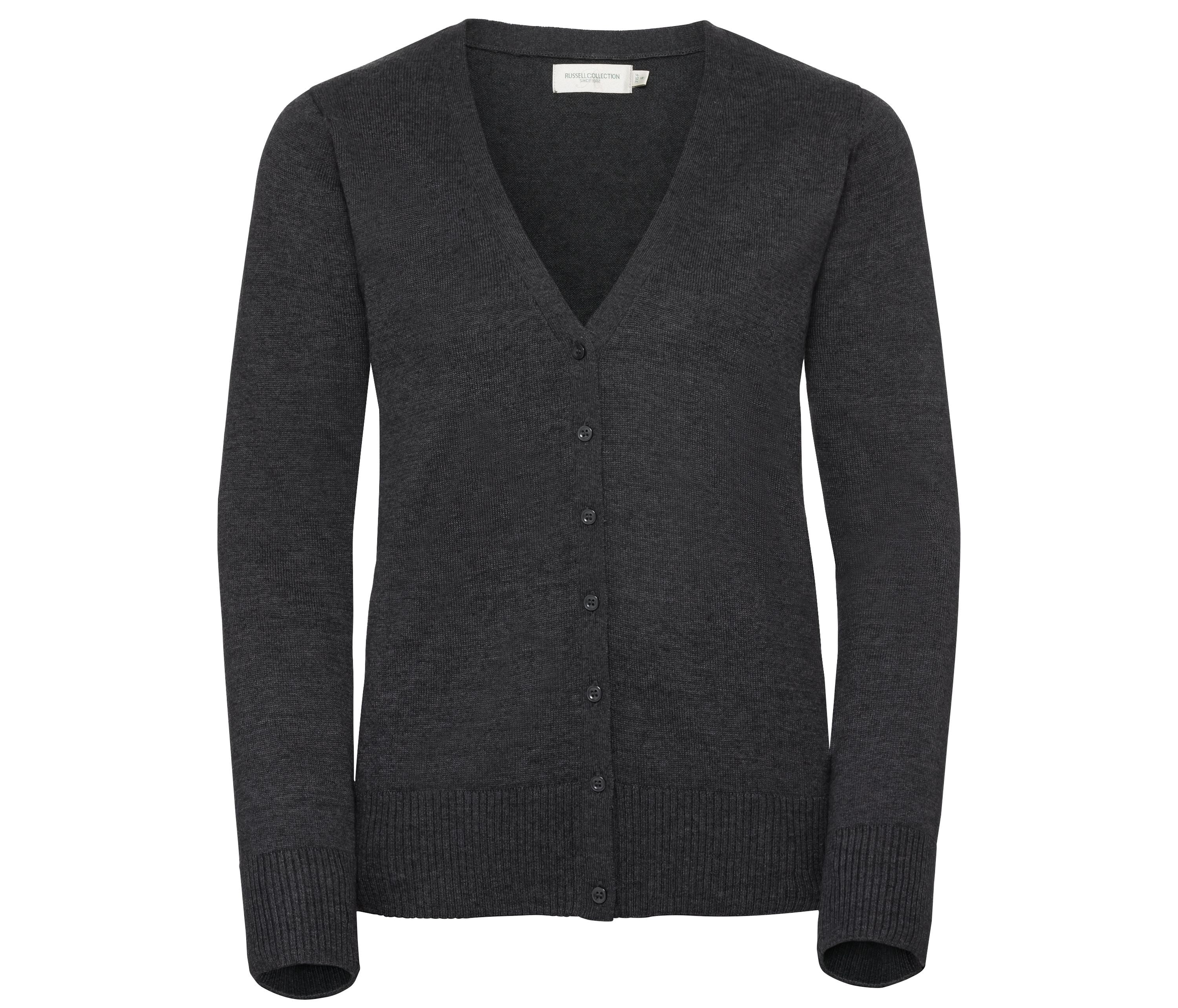 Cardigan Col V Femme - Charcoal Marl
