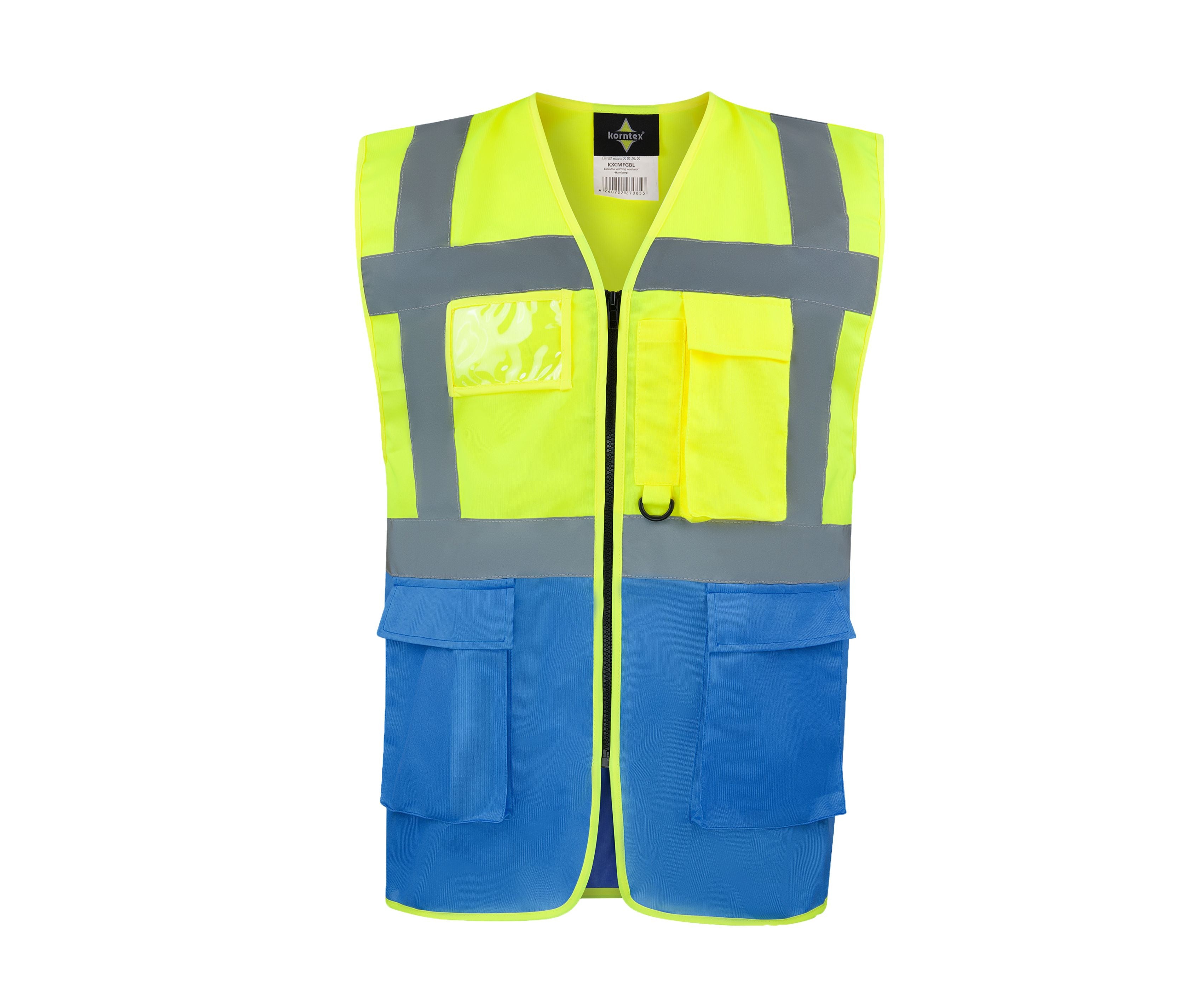 Gilet de Sécurité Multifonctionnel Avec Poches - Yellow / Blue