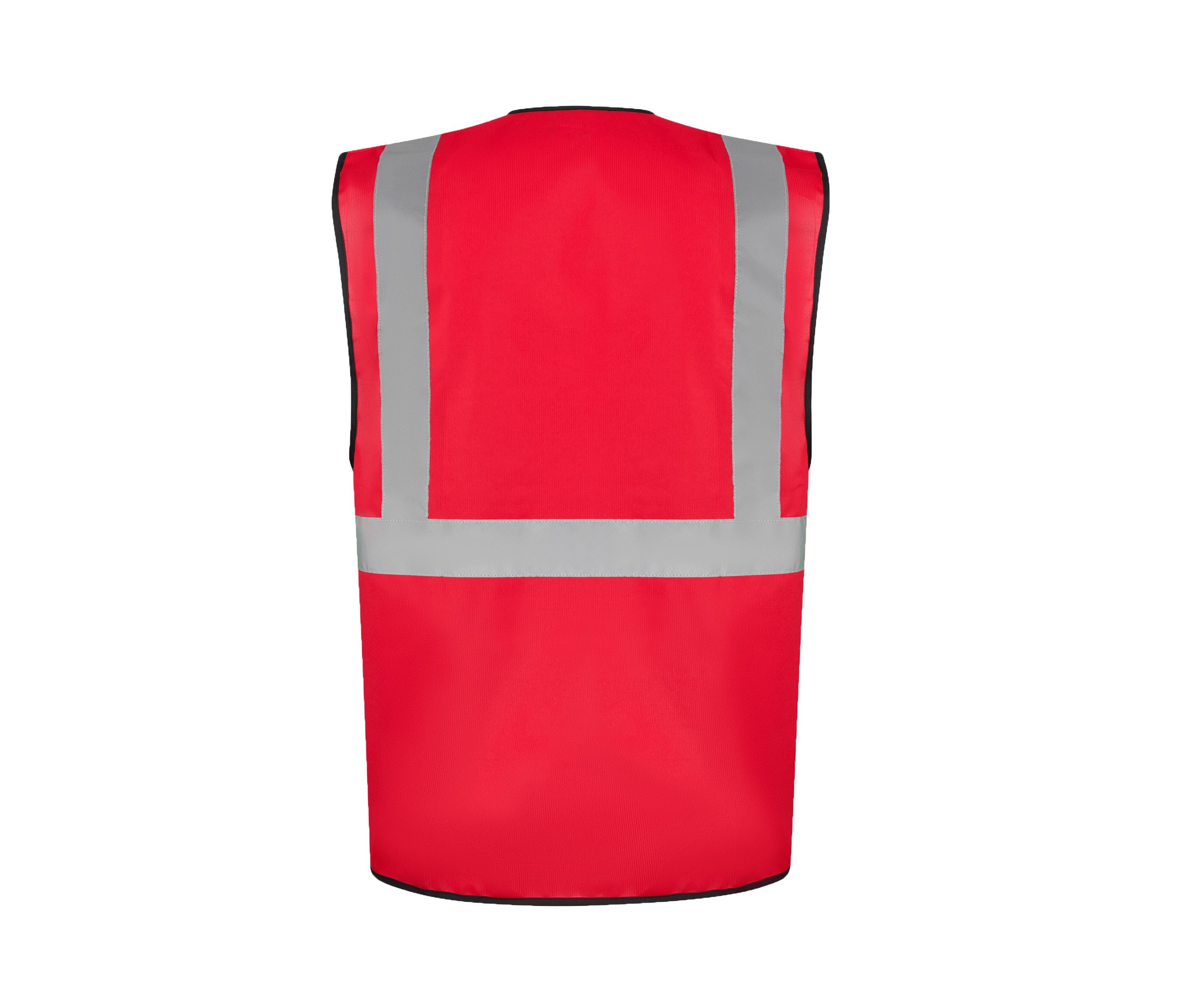 Gilet de Sécurité Multifonctionnel Avec Poches - Red