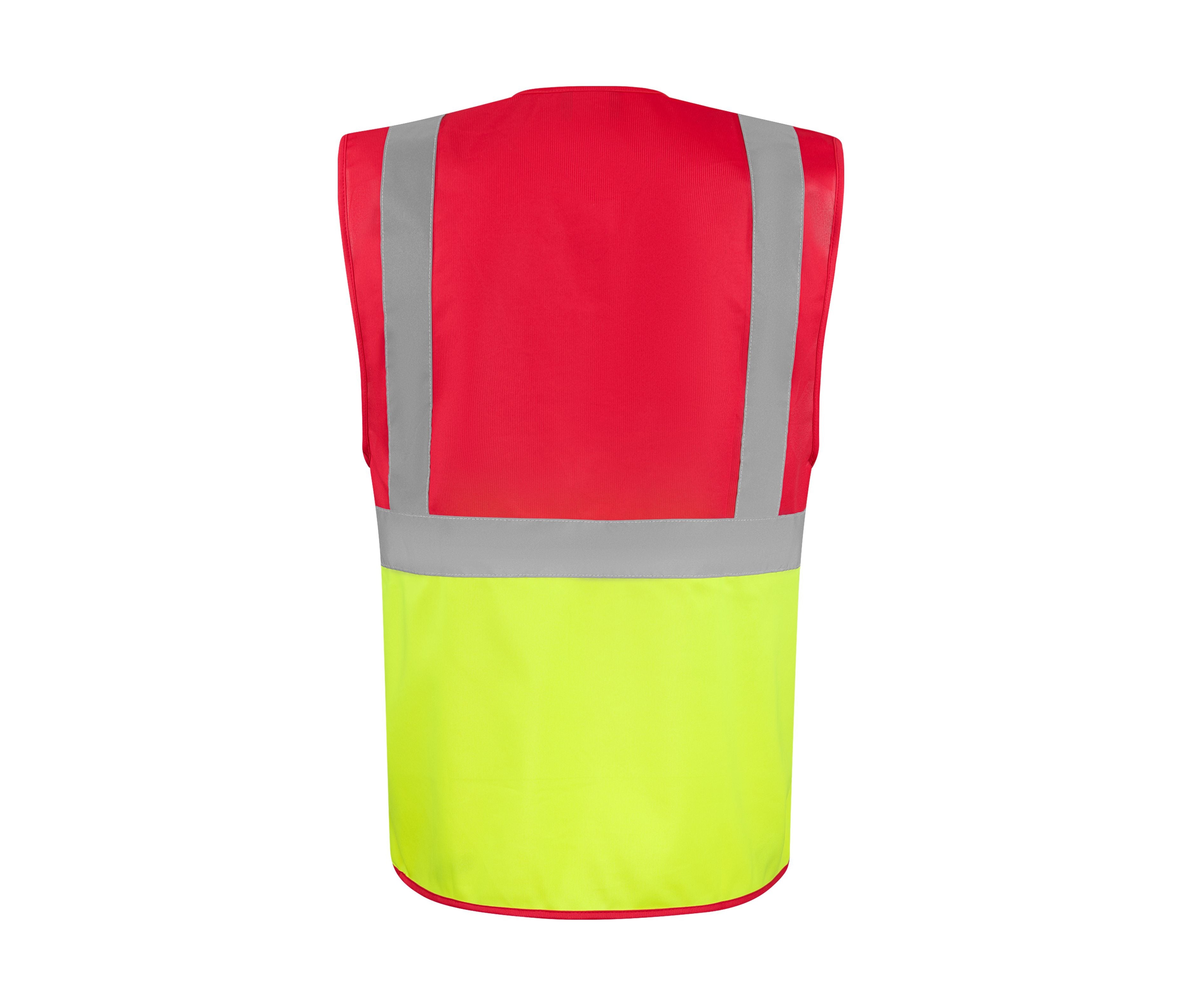 Gilet de Sécurité Multifonctionnel Avec Poches - Red / Yellow