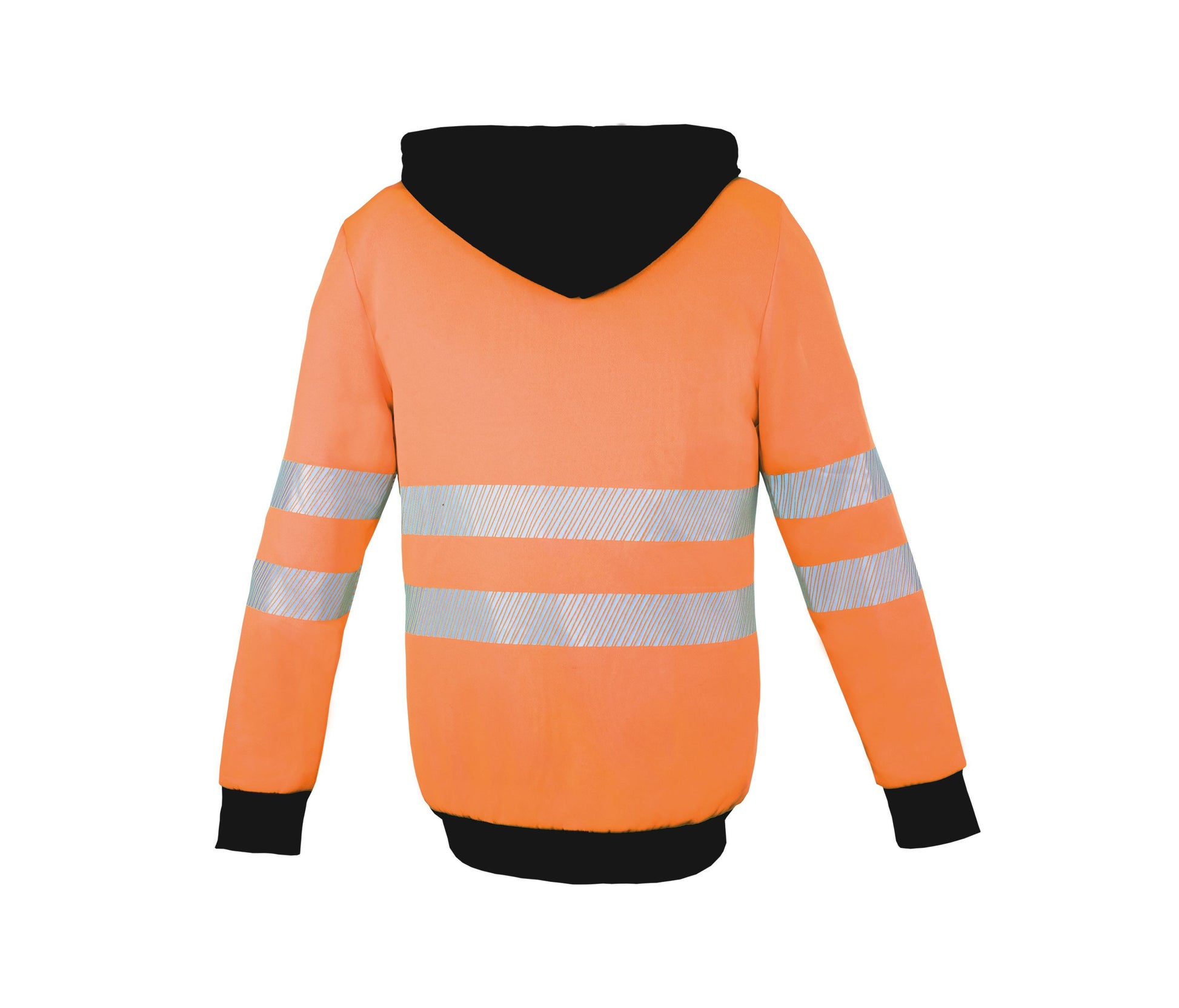 Sweat-Shirt à Capuche Haute Visibilité - Orange / Black