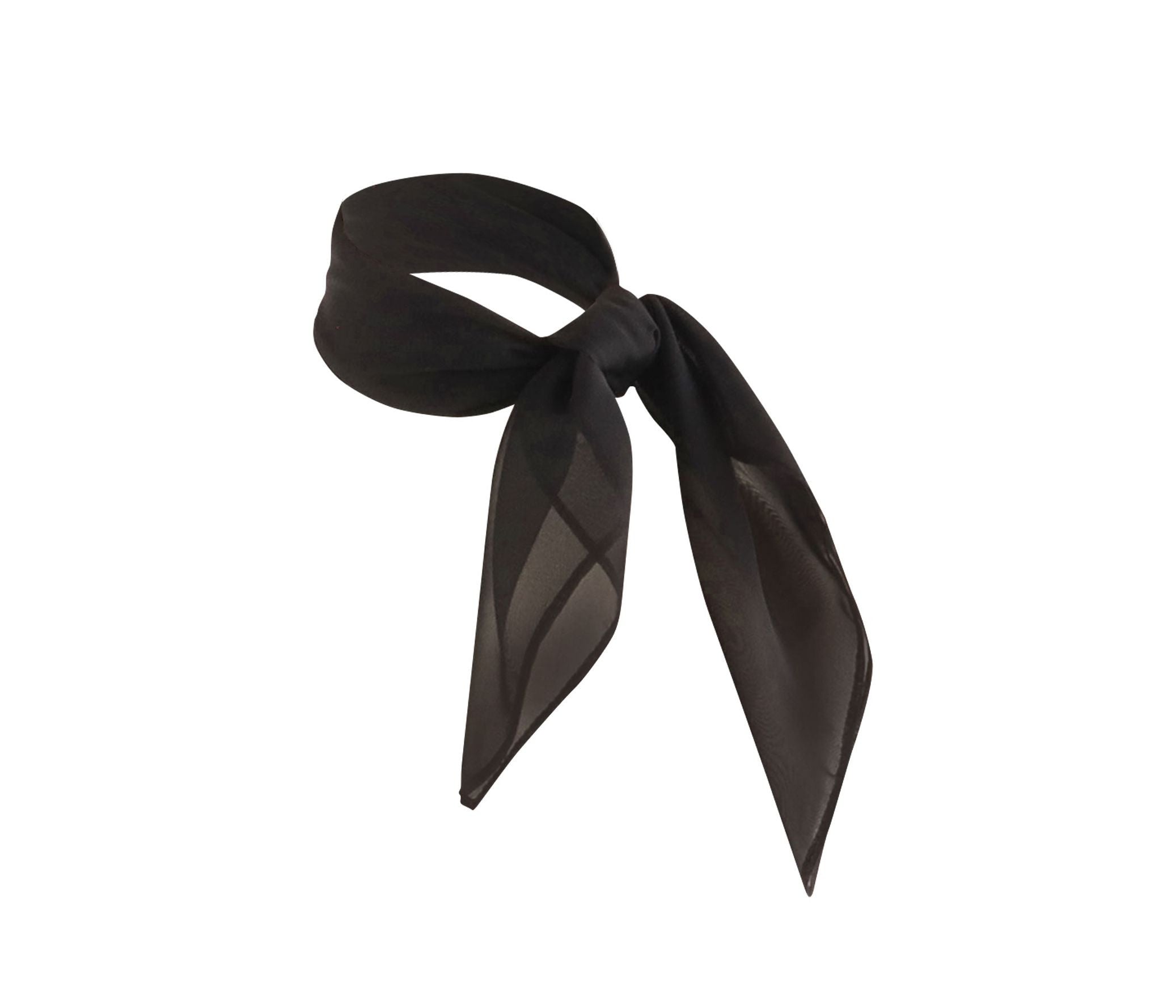 Foulard en Mousseline de Soie - Black