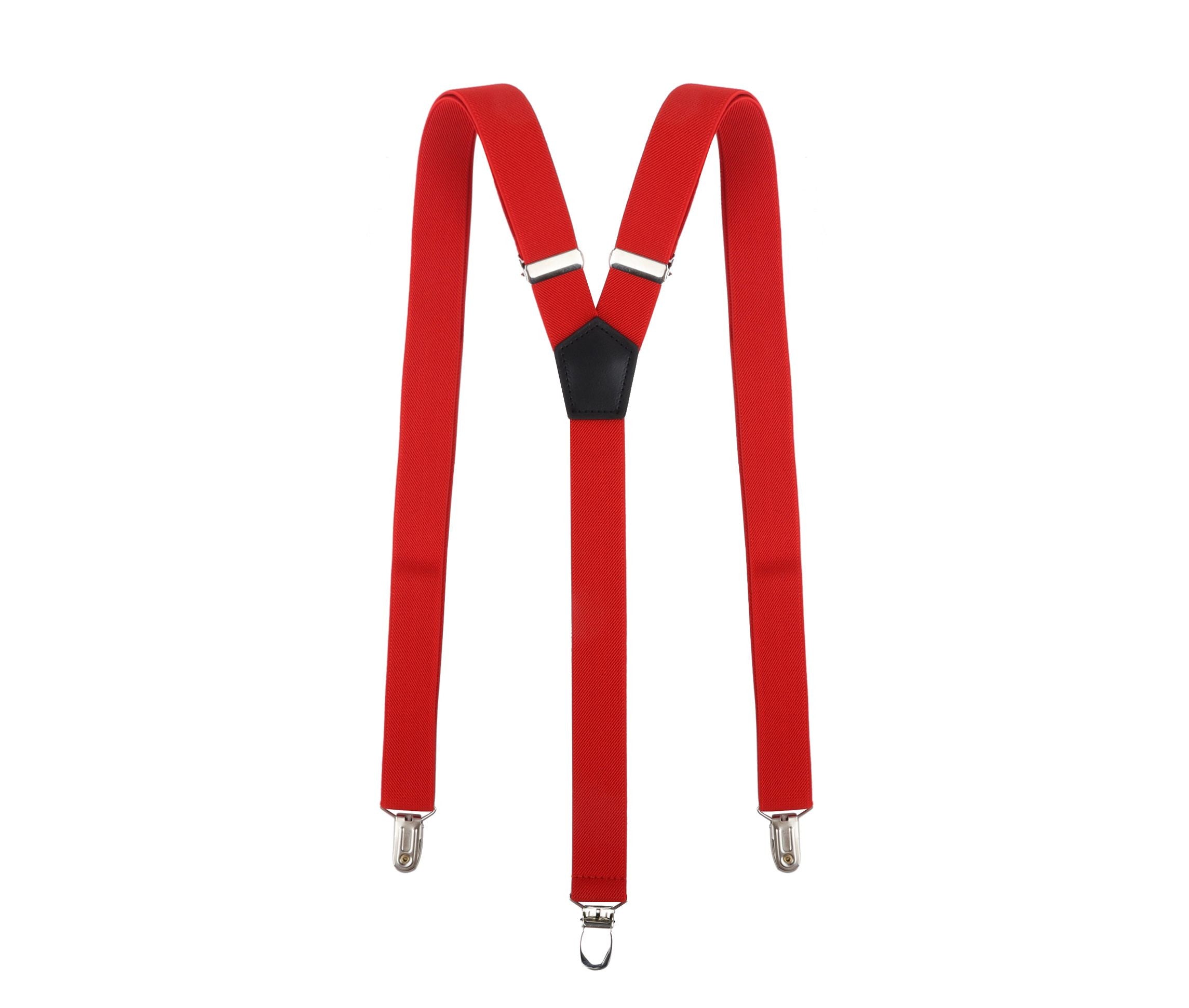 Bretelles Classiques et de Couleur Unie - Red