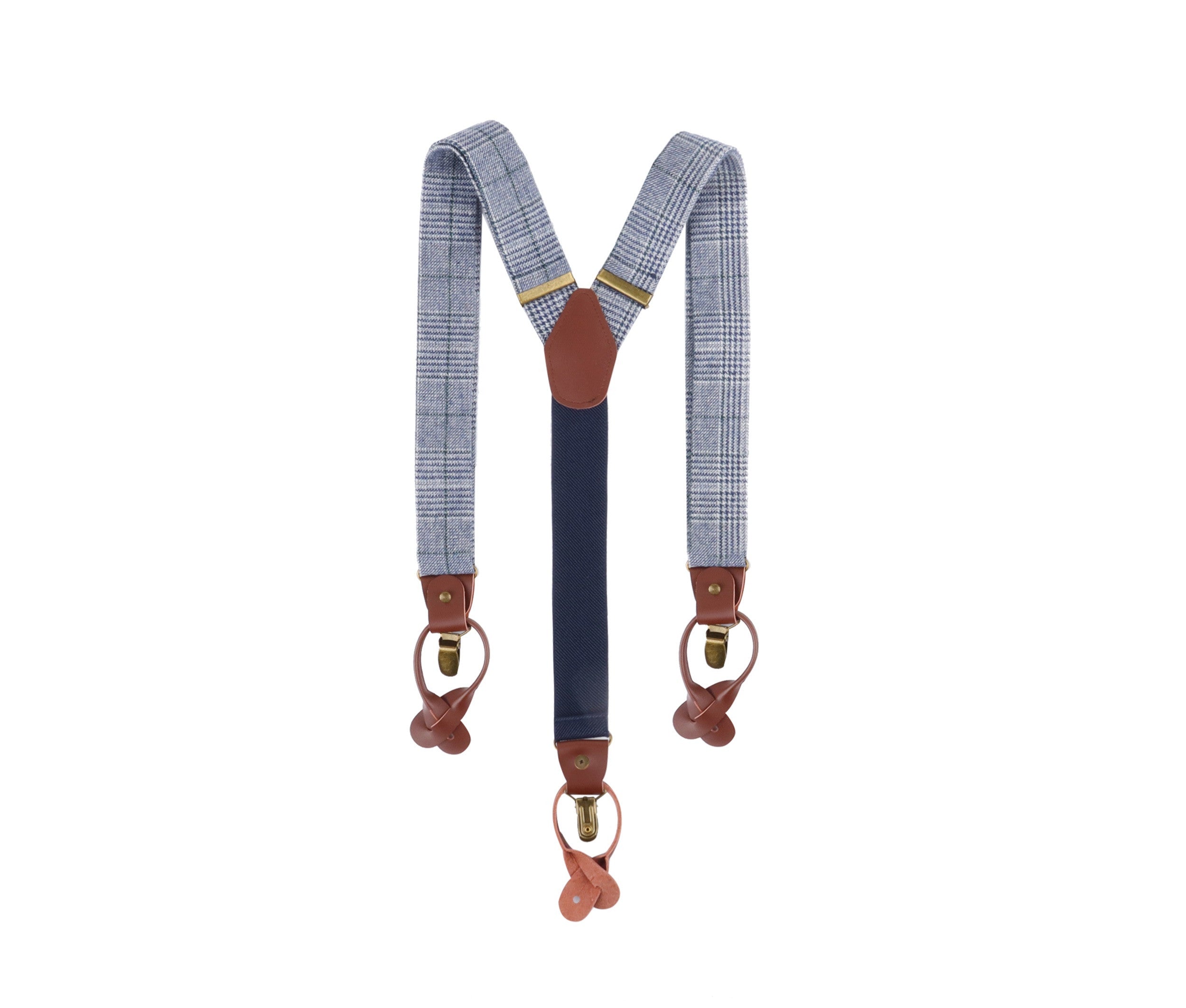 Bretelles Urbaines Stylées Avec Motif à Carreaux (glencheck) - Navy
