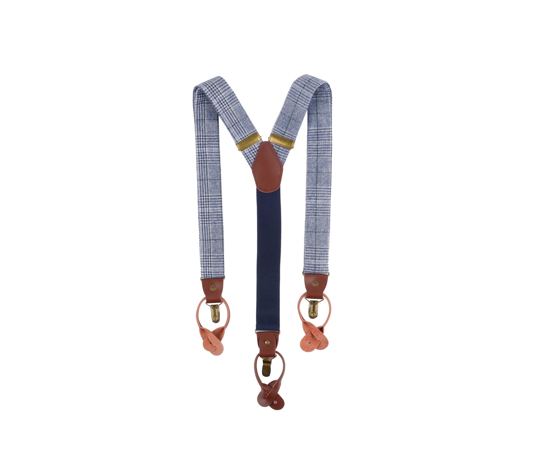 Bretelles Urbaines Stylées Avec Motif à Carreaux (glencheck) - Navy