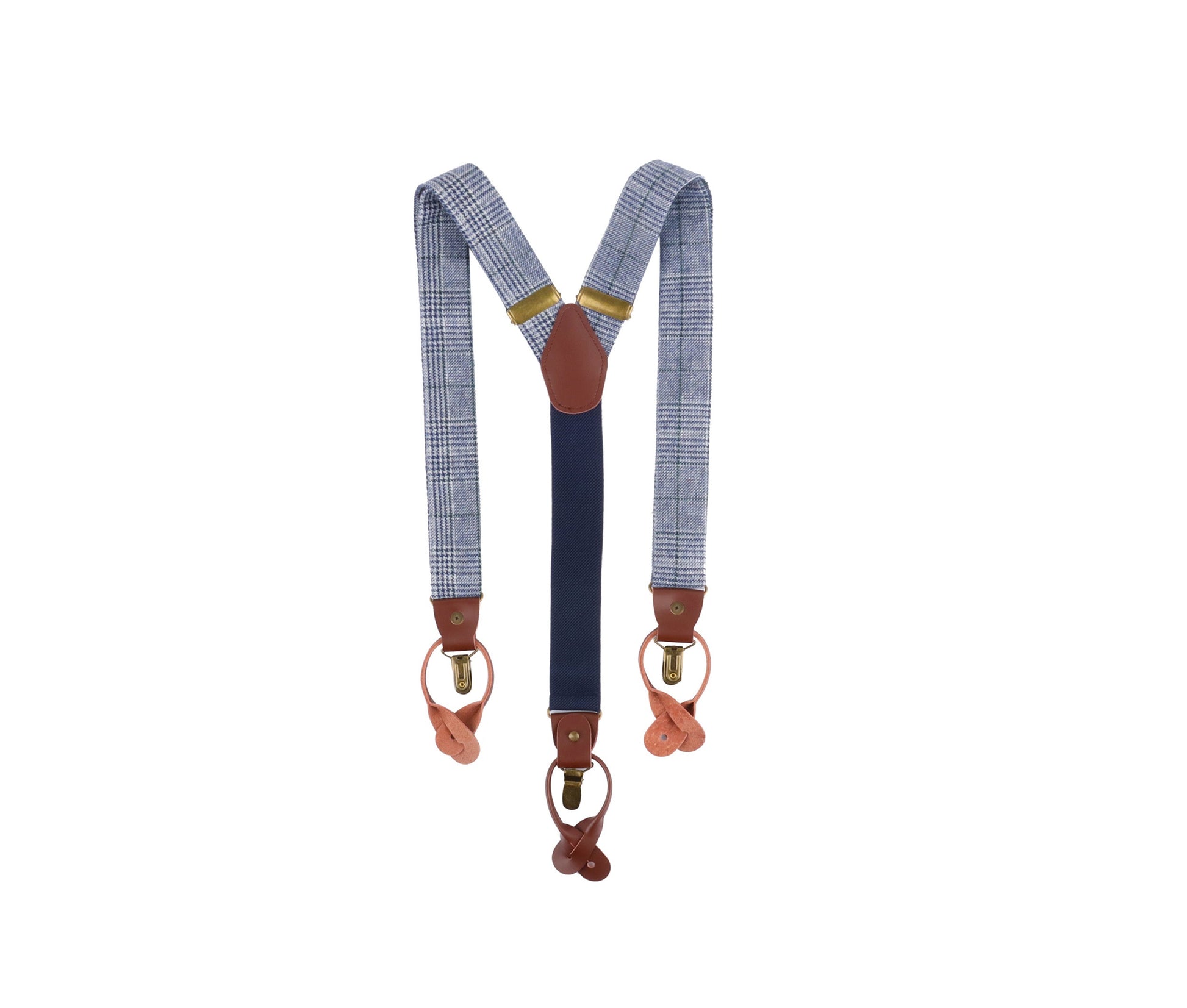 Bretelles Urbaines Stylées Avec Motif à Carreaux (glencheck) - Navy